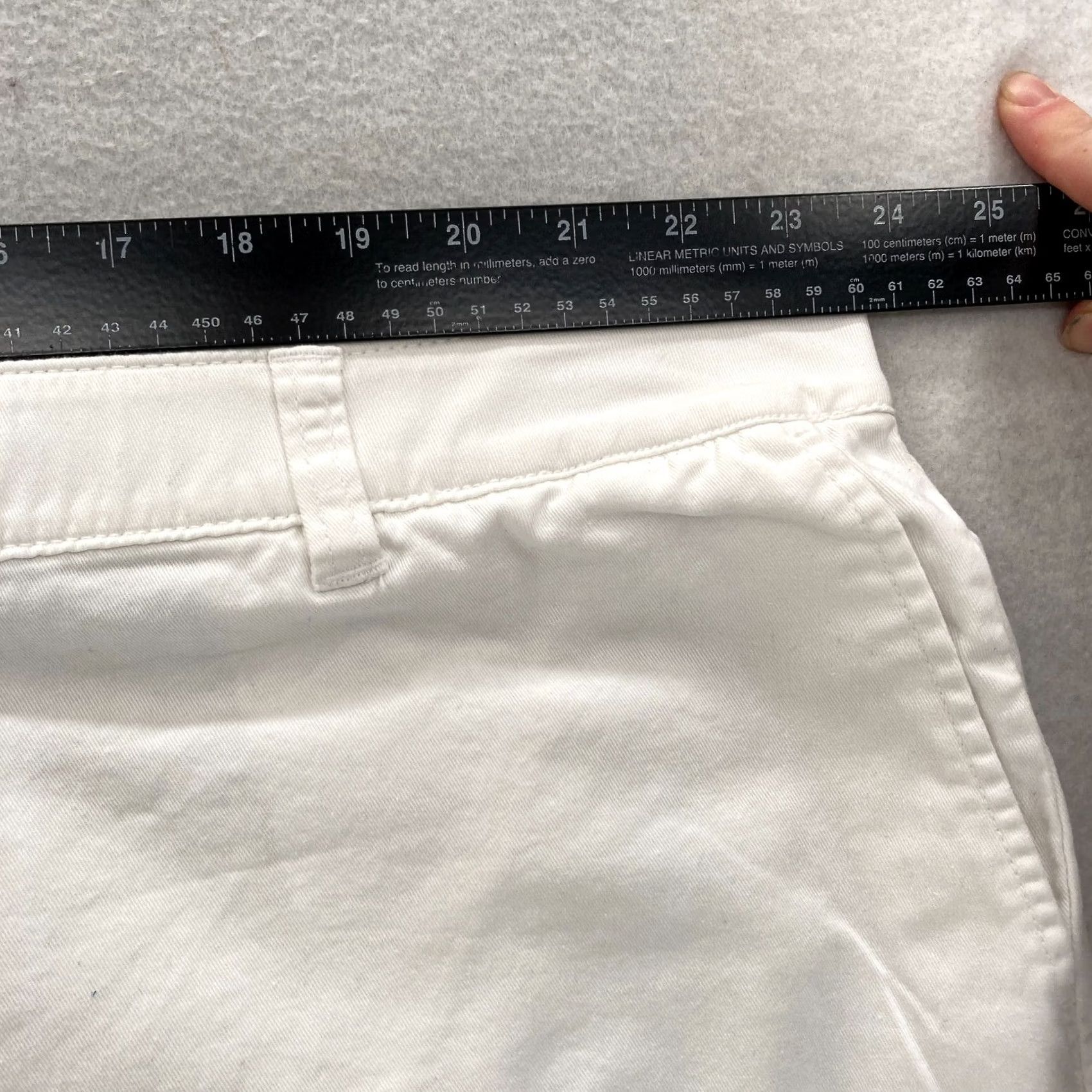 Vintage Lane Bryant Chino Collection Shorts Women's Plus 24 White Stretch Waistband NWT Size 34" / US 12 / IT 48 - 7 Thumbnail