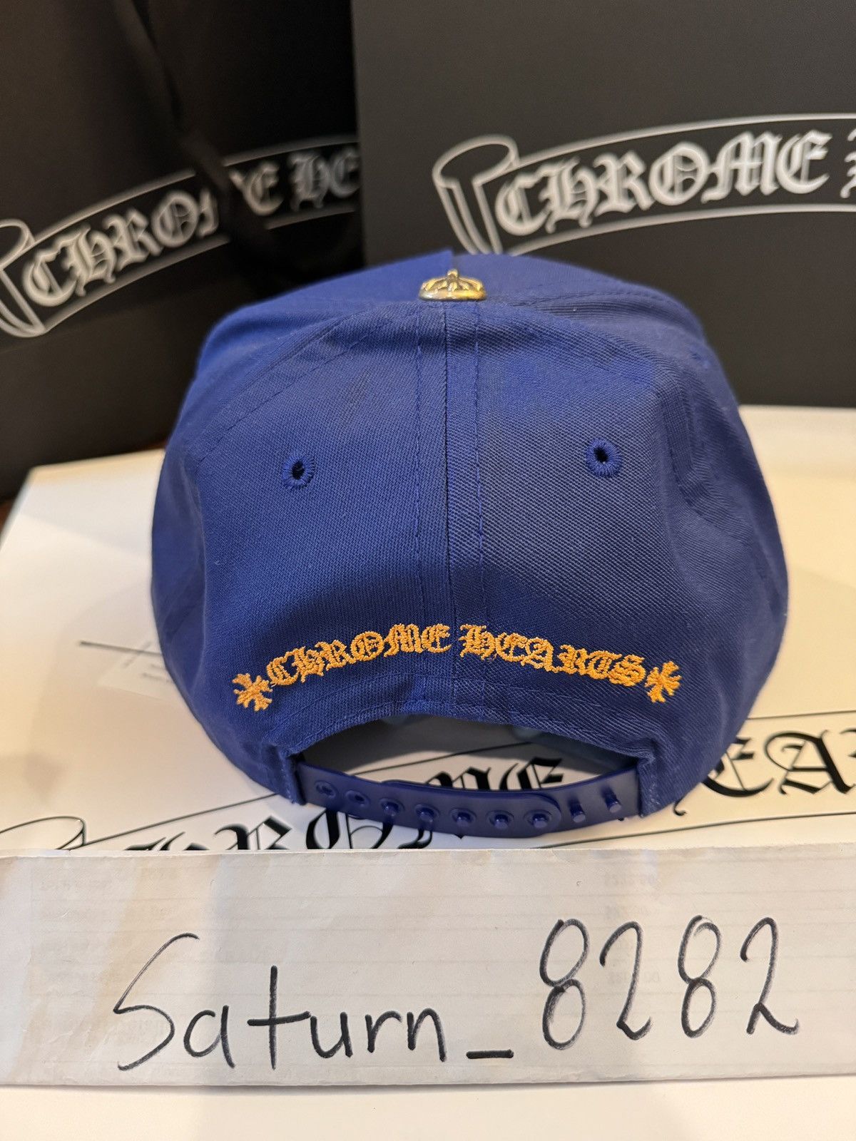 Chrome Hearts Chrome hearts hat ch baseball 5 panel blue gold Size ONE SIZE - 6 Thumbnail