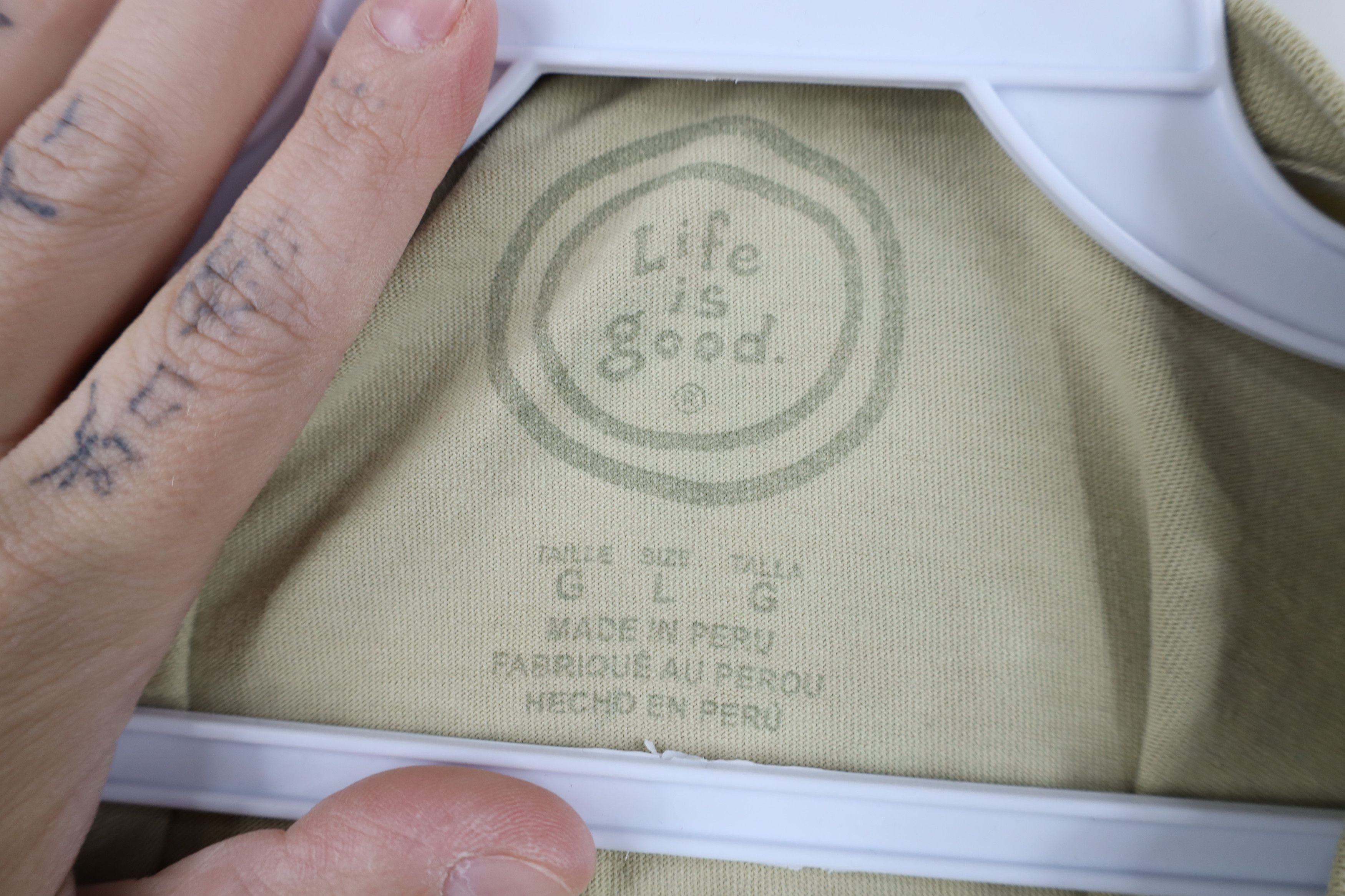 Life is Good Life Is Good Fired Up Grill Long Sleeve T-Shirt Beige Cotton Size US L / EU 52-54 / 3 - 9 Thumbnail