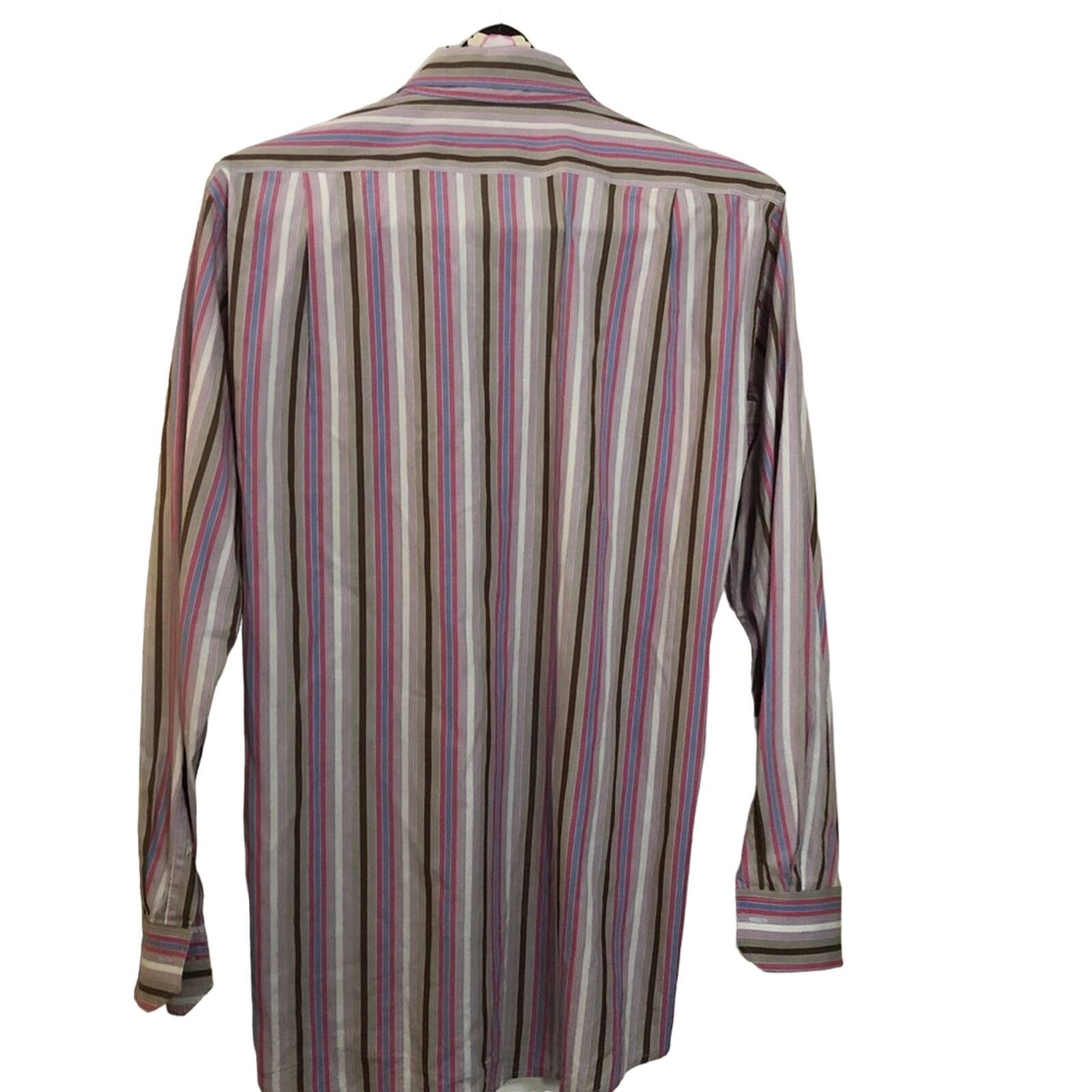 Designer Mario Tomei Multicolored Striped button down Size M Size US M / EU 48-50 / 2 - 2 Thumbnail