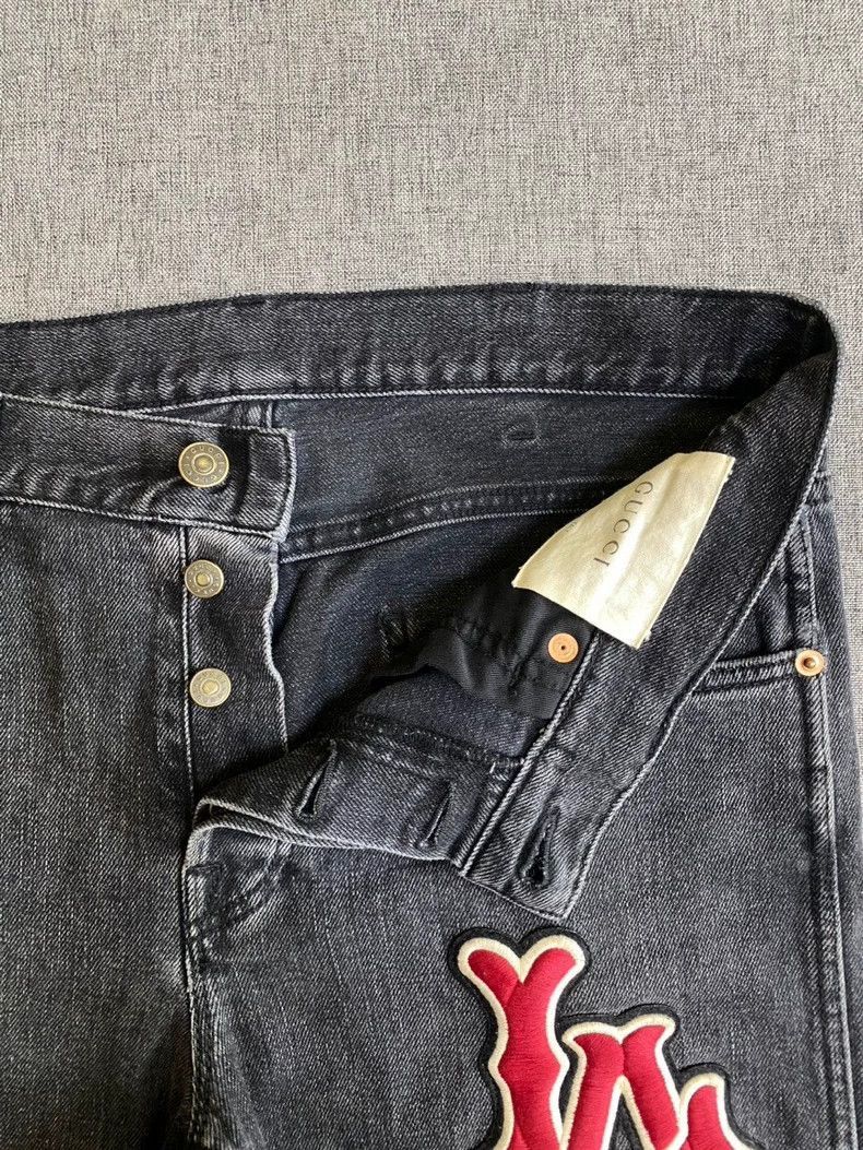 Gucci Gucci LA Embroidered Logo Denim Pants-2506 Size US 32 / EU 48 - 3 Thumbnail