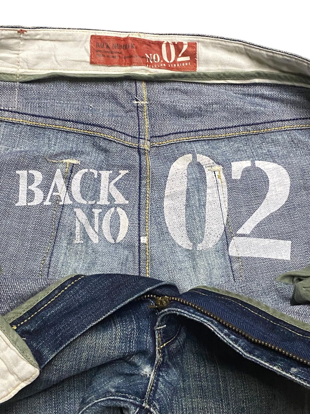 Japanese Brand Vintage Japanese Brand Back Number Faded Distressed Loose Size US 34 / EU 50 - 16 Thumbnail