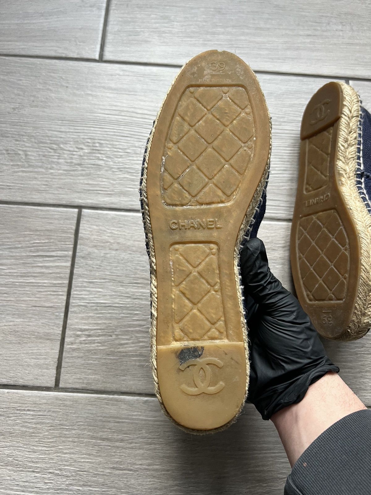 Chanel Chanel Navy Blue/Black Denim and Canvas Size US 6 / IT 36 - 8 Thumbnail