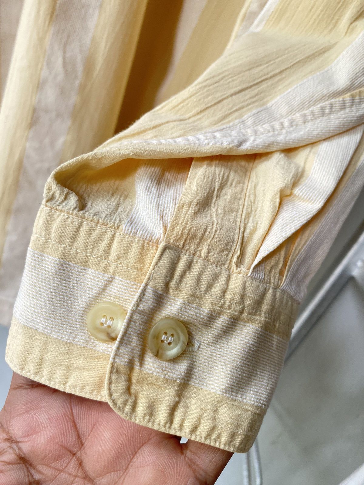 Issey Miyake IM MIYAKE DESIGN STUDIO Pastel Striped Button-Up Shirt Size US L / EU 52-54 / 3 - 6 Thumbnail