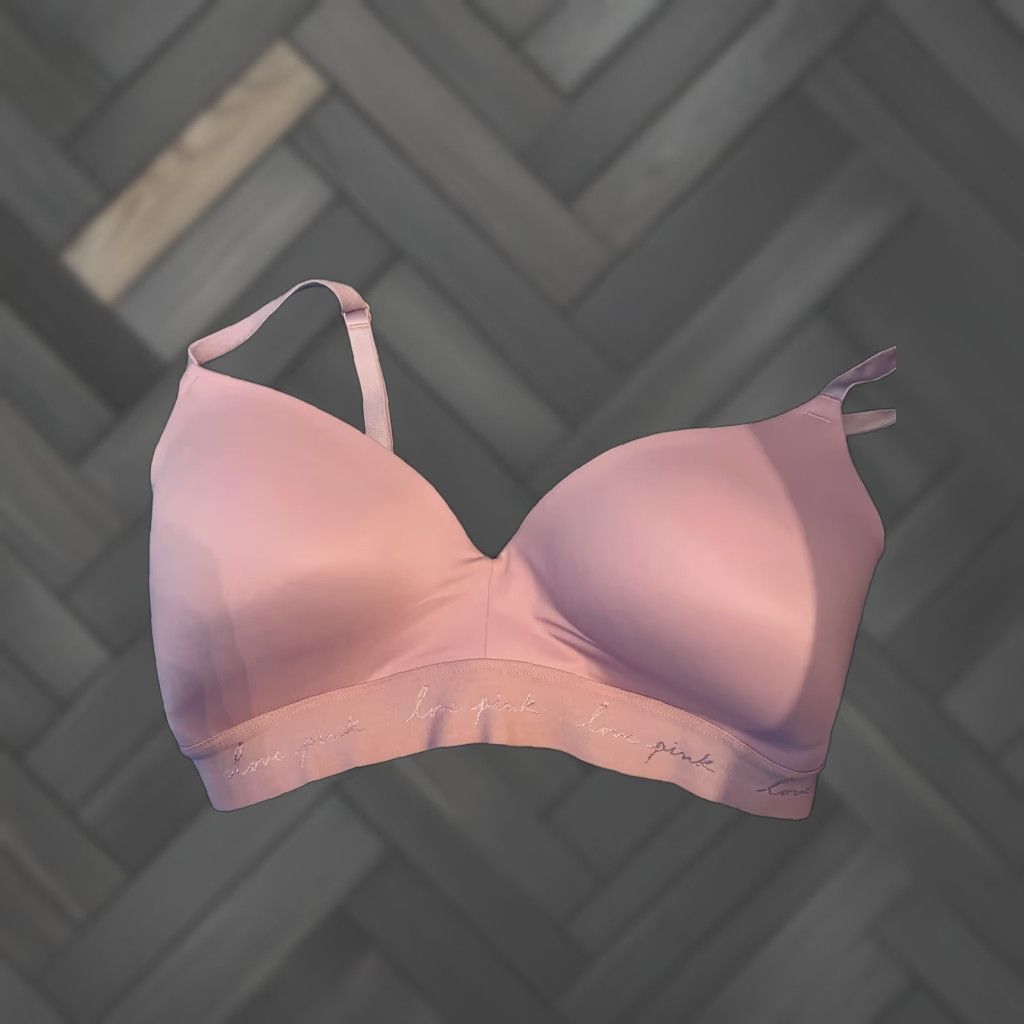 Victoria's Secret Victoria's Secret PINK Wear Everywhere Wireless Lightly Lined Bra 34DD Pink Womens Size ONE SIZE - 1 Thumbnail