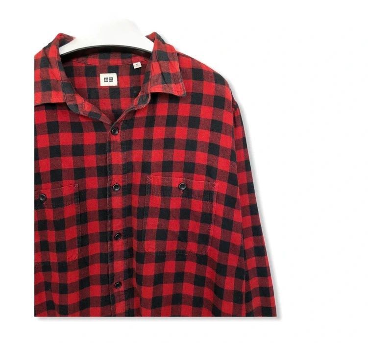 Japanese Brand Japanese Brand Uniqlo Plaid Tartan Flannel Shirt 👕 Size US XL / EU 56 / 4 - 2 Thumbnail