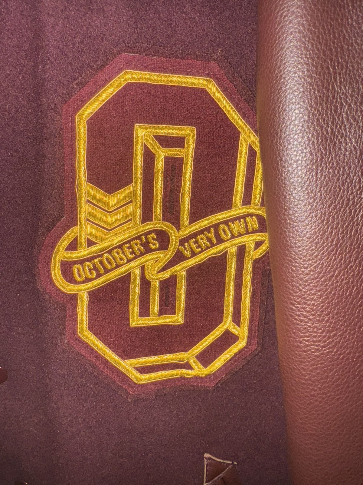 October's Very Own OVO varsity jacket burgundy XXL Size US XL / EU 56 / 4 - 5 Thumbnail