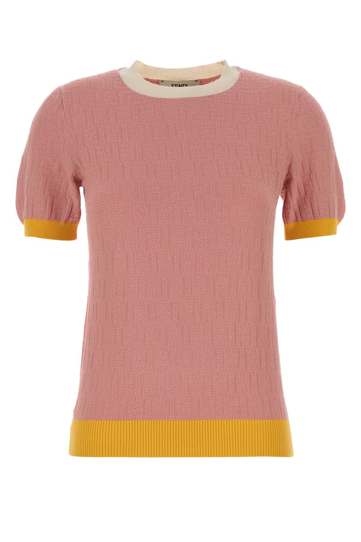 Fendi Pink Cotton Blend Sweater Size M / US 6-8 / IT 42-44 - 1 Thumbnail