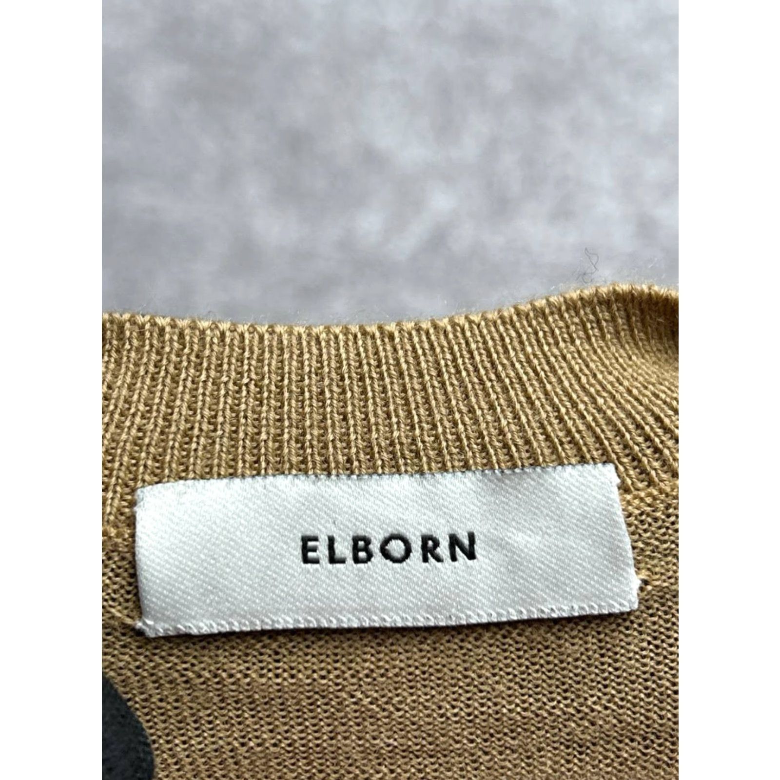 Vintage Elborn Sweater Womens Medium Brown Merino Wool Ribbed Trim One Size Size M / US 6-8 / IT 42-44 - 4 Thumbnail