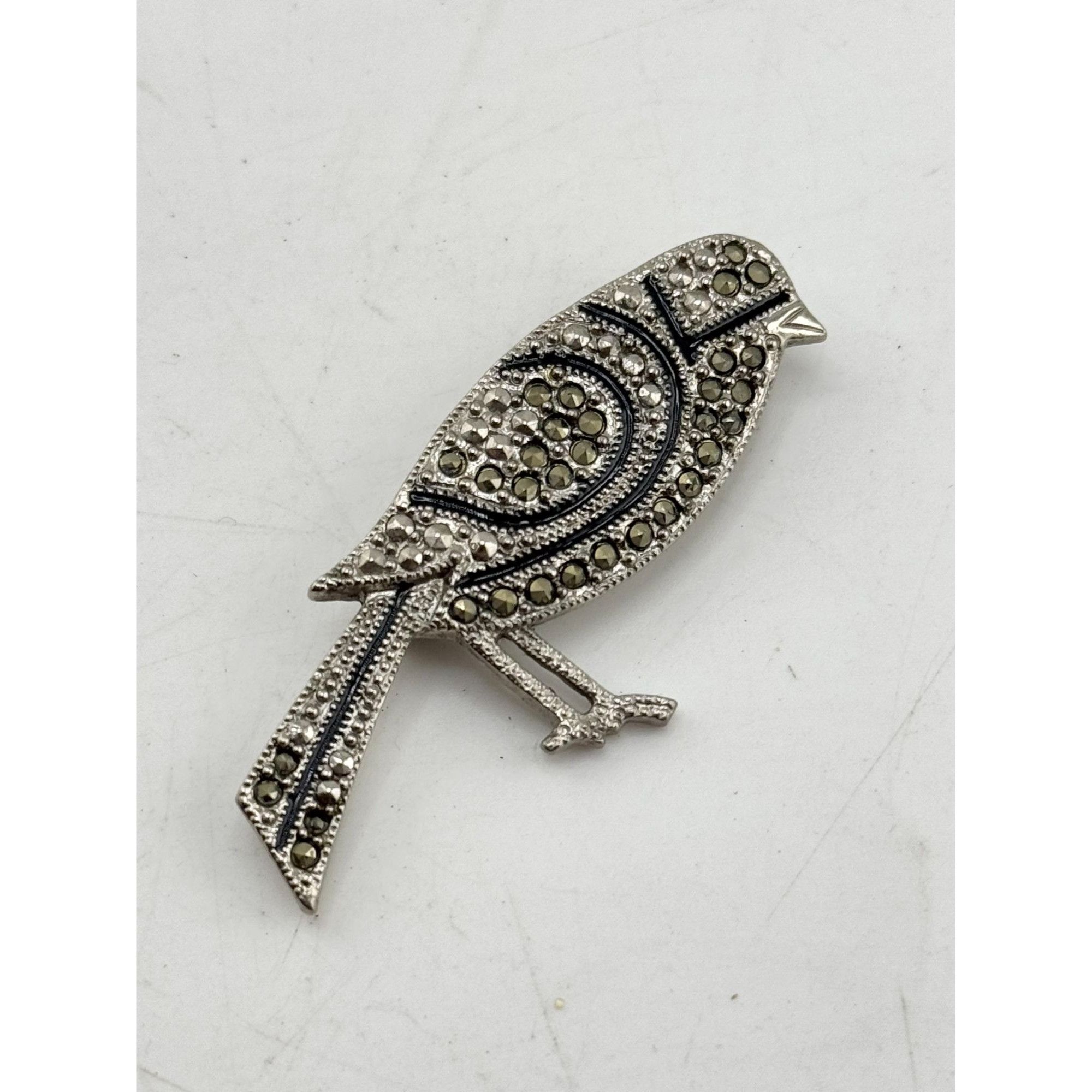 Vintage Vintage silver tone parrot bird brooch pin Size ONE SIZE - 2 Thumbnail