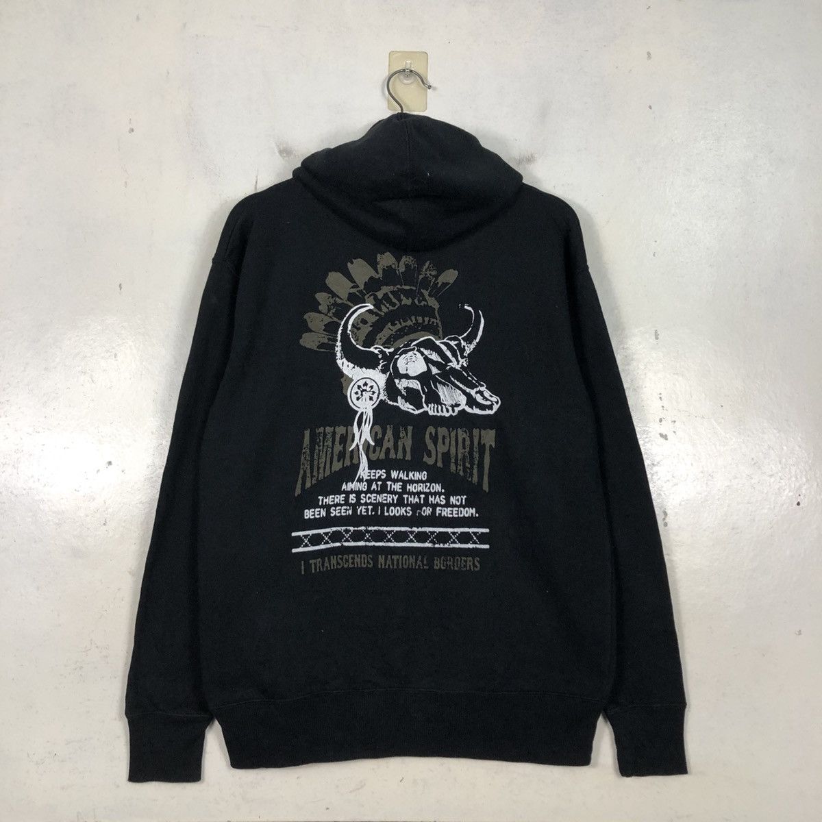 Japanese Brand 📌American Spirit Punk Design Zipper Hoodie Big Logo Size US L / EU 52-54 / 3 - 10 Thumbnail