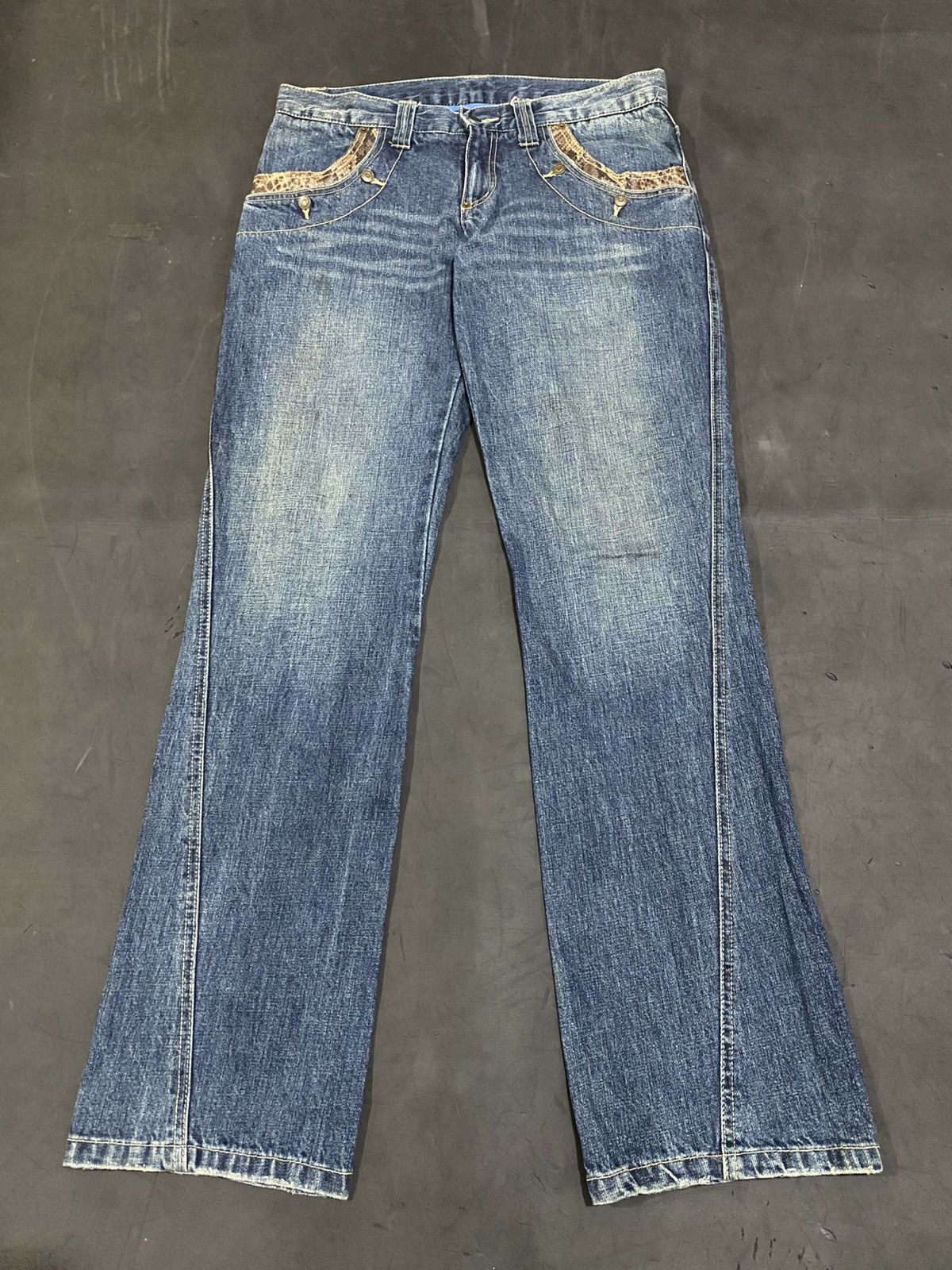 14th Addiction × KMRii × Yasuyuki Ishii 💸BINDINGOFFER💸Takaiq Denim Flared Pyhton Skin Size US 33 - 1 Thumbnail
