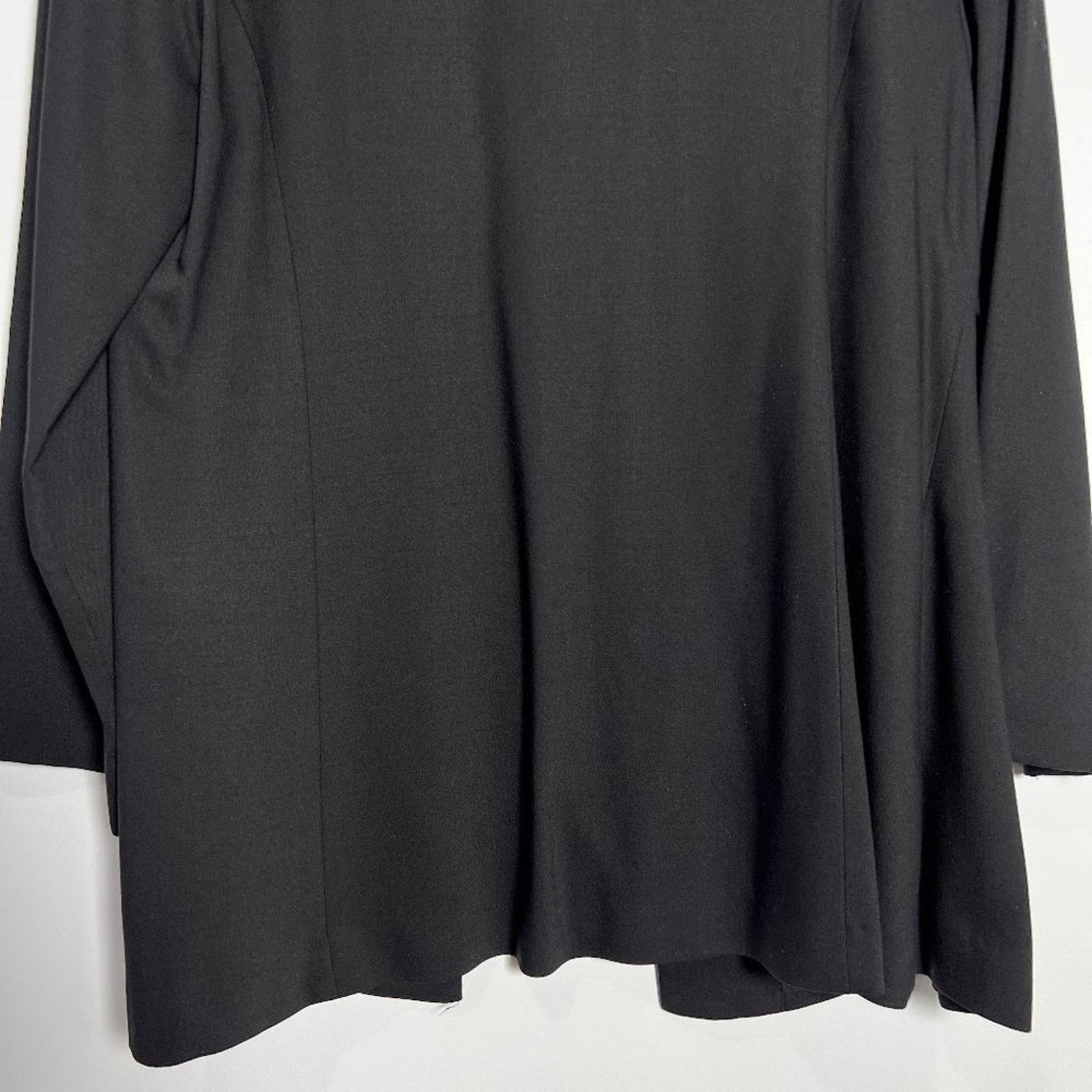 Eileen Fisher Eileen Fisher Open Front Wool Blazer SIZE M Black Jacket Size M / US 6-8 / IT 42-44 - 12 Thumbnail
