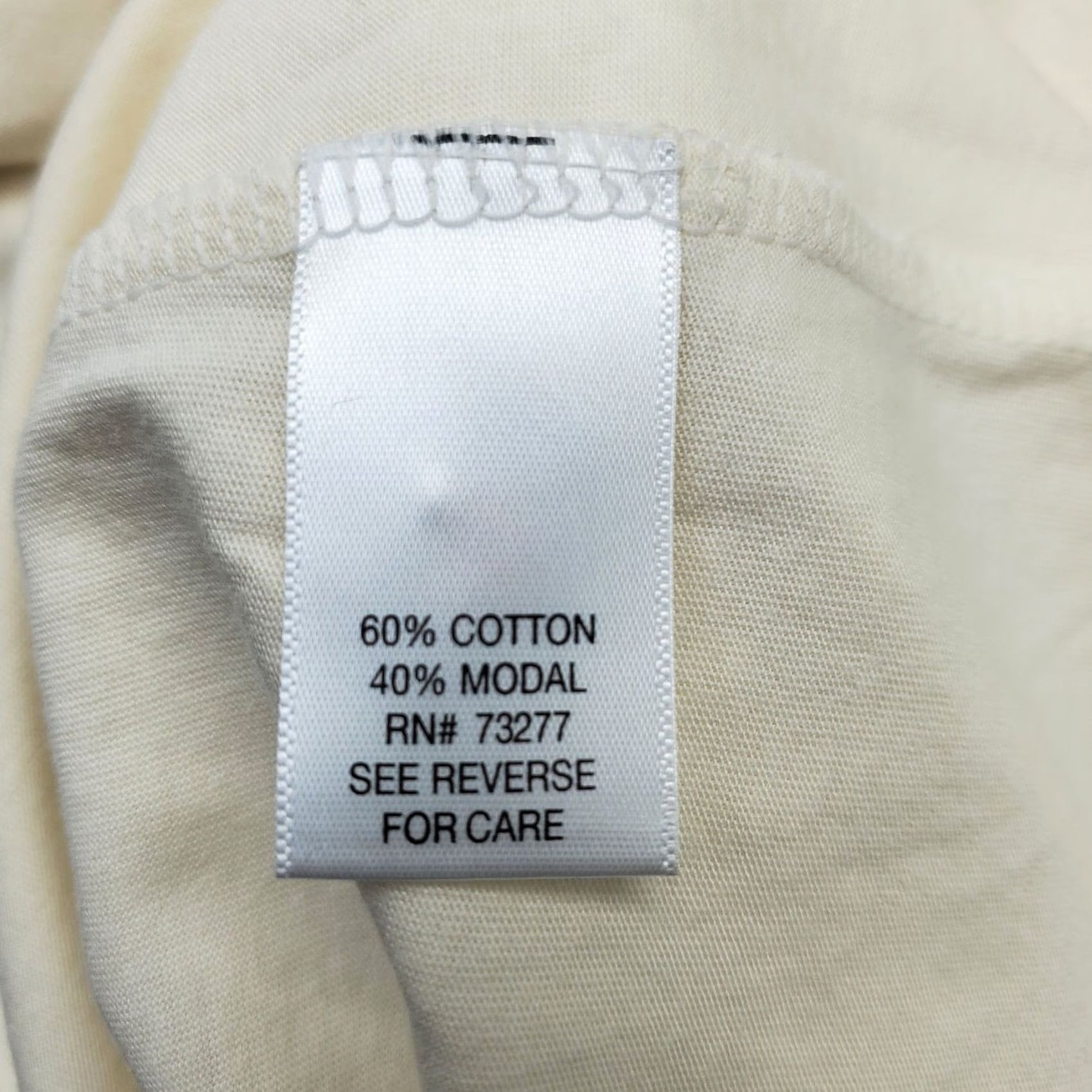 Vintage Dana Buchman Blouse Women XL Cream Long Sleeve Pullover Top Round Neck Casual Size XL / US 12-14 / IT 48-50 - 7 Thumbnail