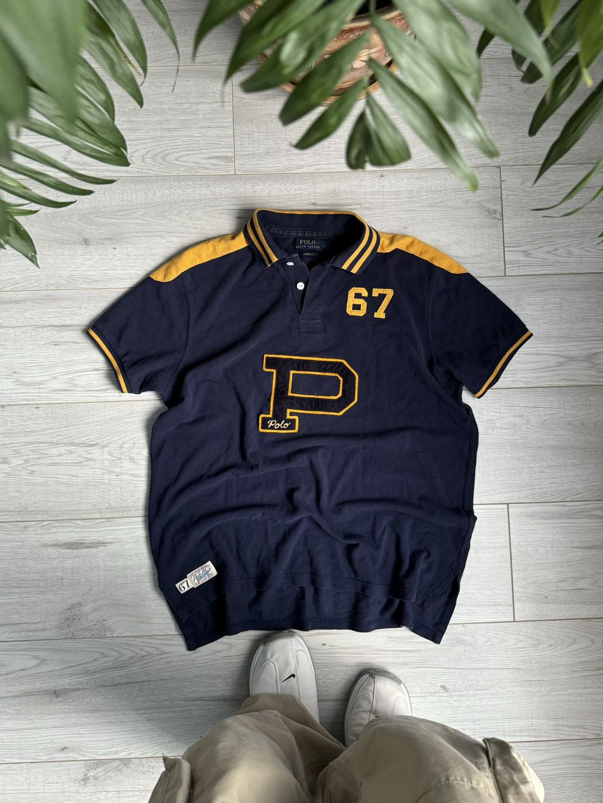 Polo Ralph Lauren × Vintage Vintage Polo Ralph Lauren Rugby Shirt polo 67 logo Size US L / EU 52-54 / 3 - 1 Thumbnail