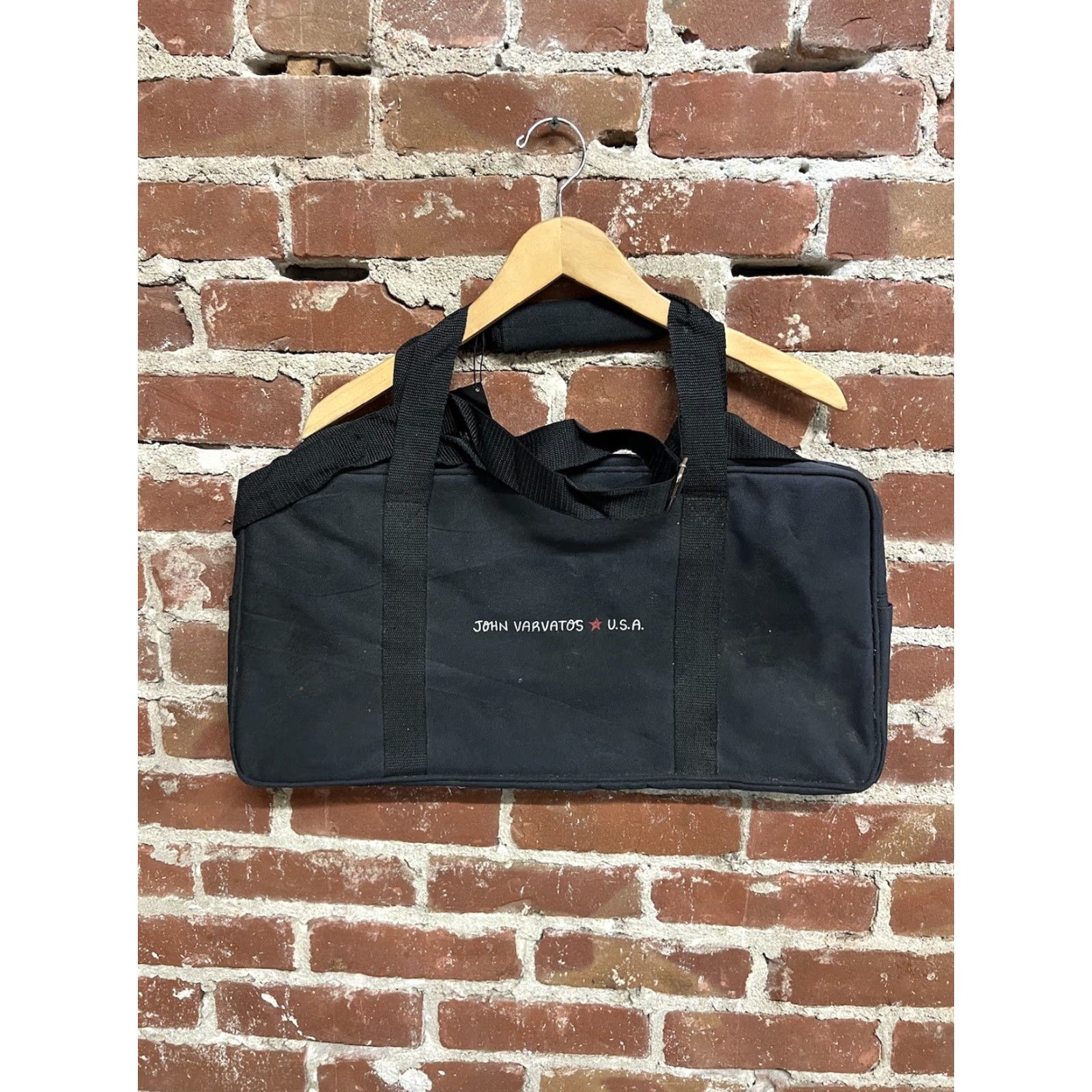 John Varvatos VINTAGE John Varvatos Duffle Bag Promo Item Carryon Vinyl Weekender Black NWT Size ONE SIZE - 2 Thumbnail