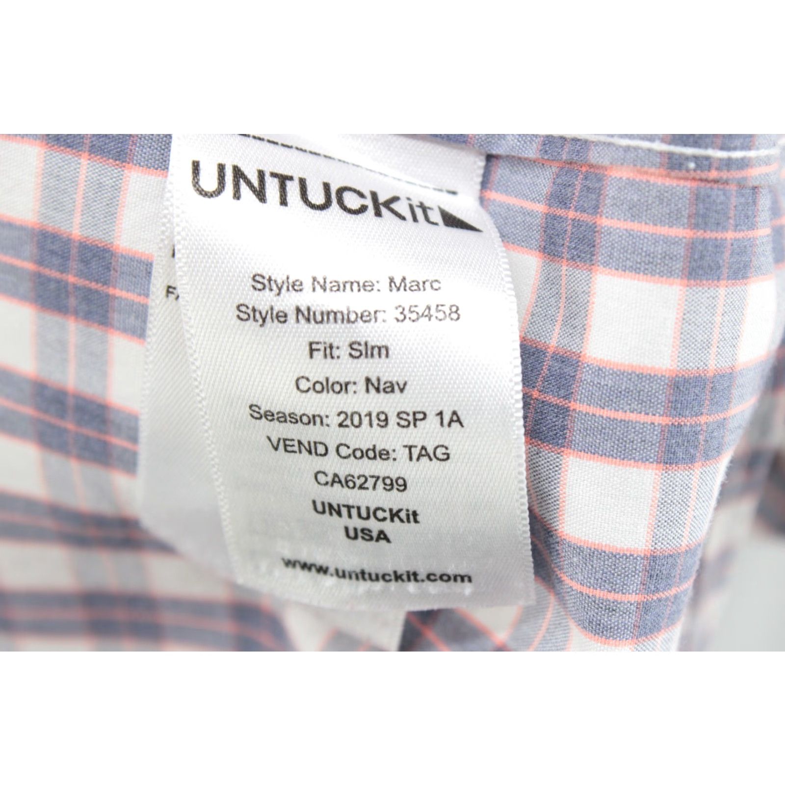UNTUCKit UNTUCKit Shirt Men's XL Multicolor Check Slim Fit Long Sleeve Wrinkle Free Size US XL / EU 56 / 4 - 6 Thumbnail