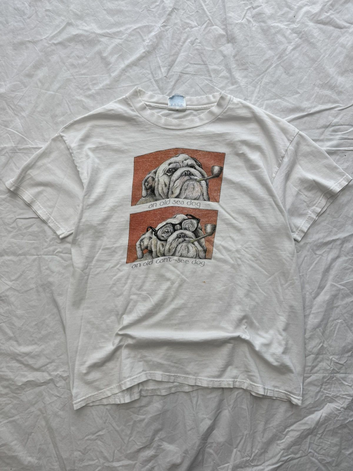 Vintage Vintage 90s Faded An Old Dog Can’t See ERD Style Tee Size US L / EU 52-54 / 3 - 2 Thumbnail