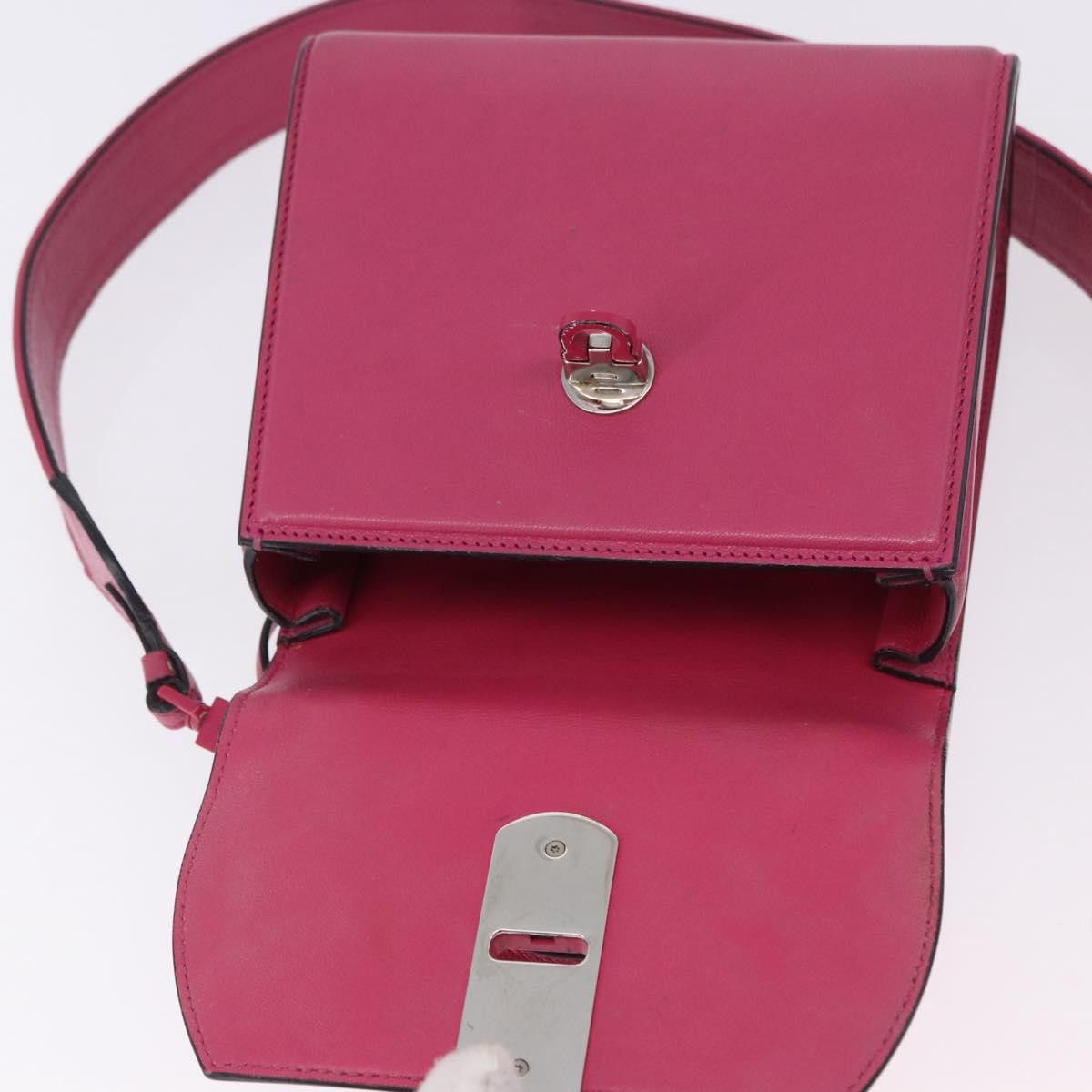 Salvatore Ferragamo Salvatore Ferragamo Gancini Hand Bag Leather 2way Pink Size ONE SIZE - 11 Thumbnail