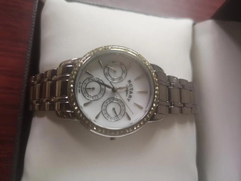 Designer Rotary white dial stainless steel bracelet ladies watch Size ONE SIZE - 5 Thumbnail