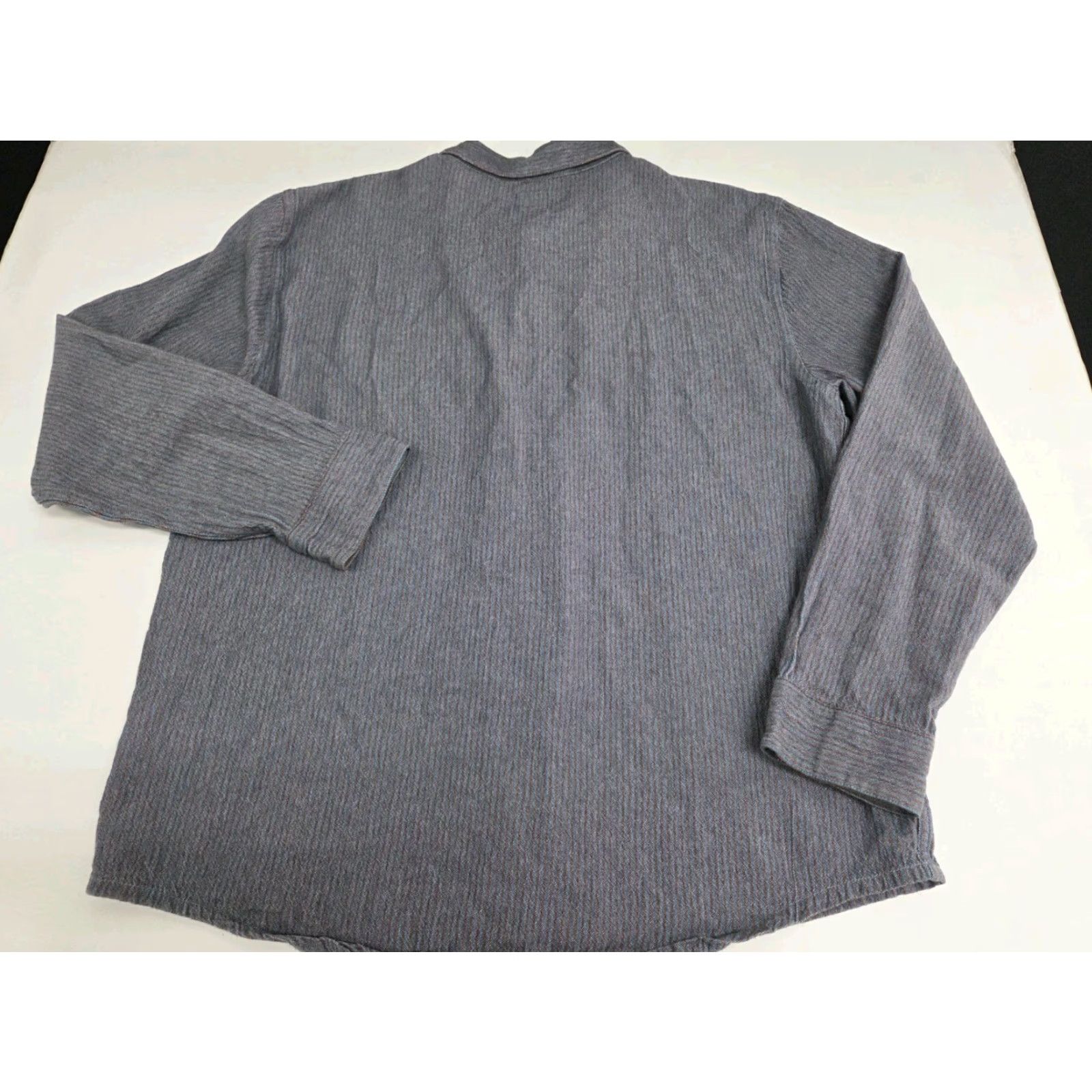RVCA VINTAGE RVCA Mens Long Sleeve Striped Shirt XL Chest 46 Grey/Red Button-Up Collared Pocket Size US XL / EU 56 / 4 - 5 Thumbnail