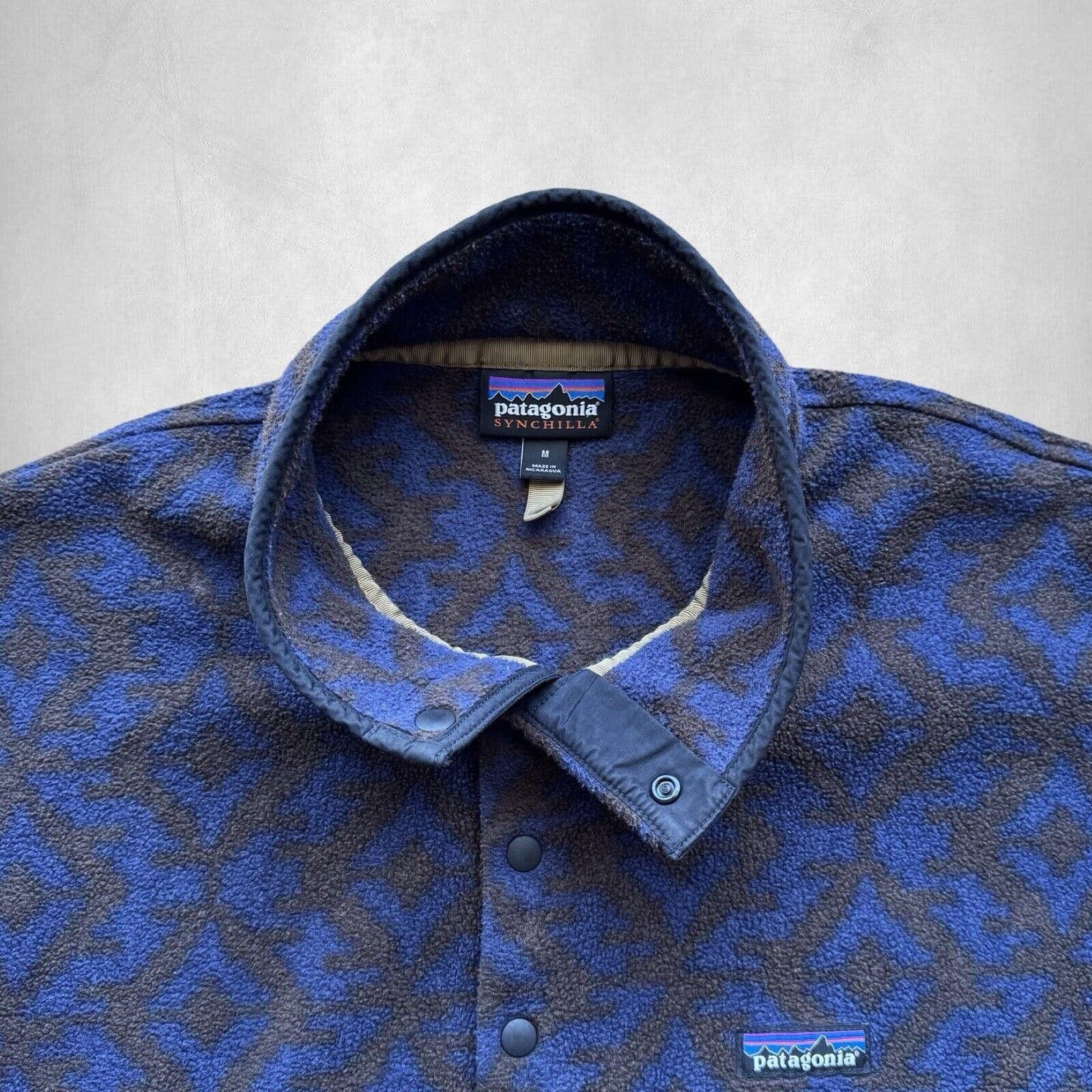 Patagonia VTG Patagonia Snap T Fleece Diamond Geometric Pattern Mens M Size US M / EU 48-50 / 2 - 3 Thumbnail