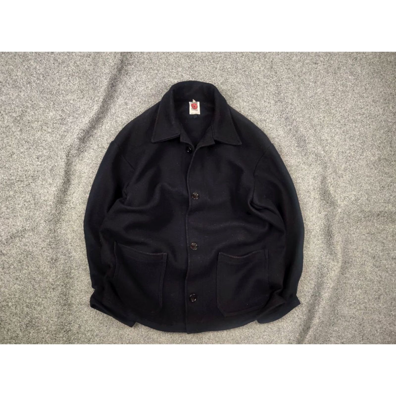 Gloverall VINTAGE Lancashire overall Jacket Men's XL Black Wool Heavy Work Jacket Size US 36 / EU 52 - 2 Thumbnail