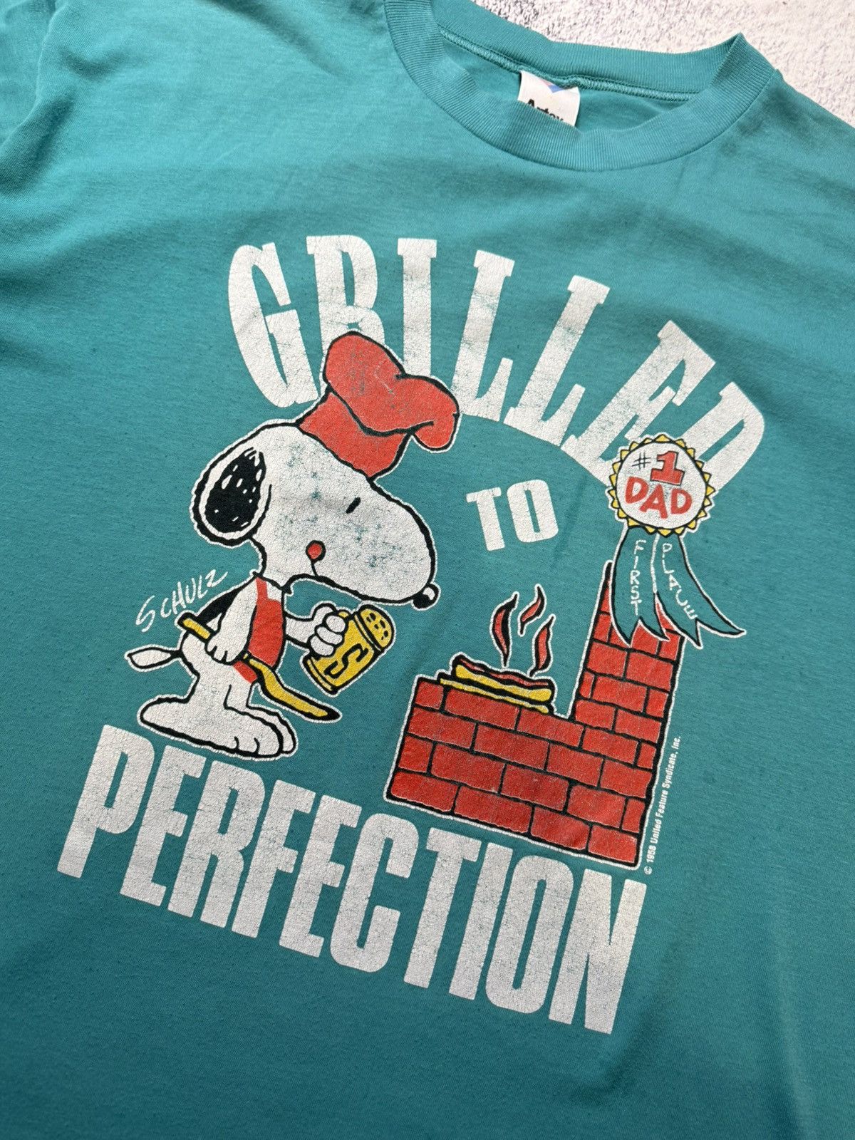 Vintage Vintage Snoopy shirt #1 Dad to perfection 80s Peanuts USA L Size US L / EU 52-54 / 3 - 13 Thumbnail