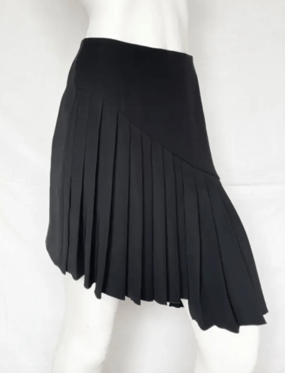 Mugler Pleated asymmetric skirt Size 27" / US 4 / IT 40 - 2 Thumbnail