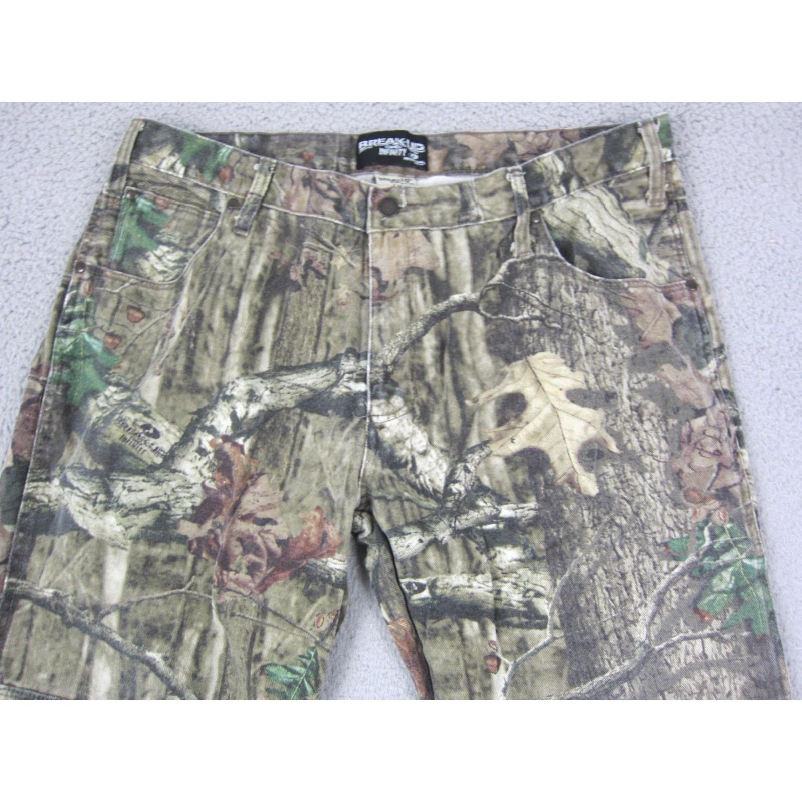 Vintage Break Up Mossy Oak Pants Mens 38x30 Camouflage Camo 90s Cotton Canvas Regular Straight Pocket Brown Green Workwear Casual Mens Size US 38 / EU 54 - 2 Thumbnail
