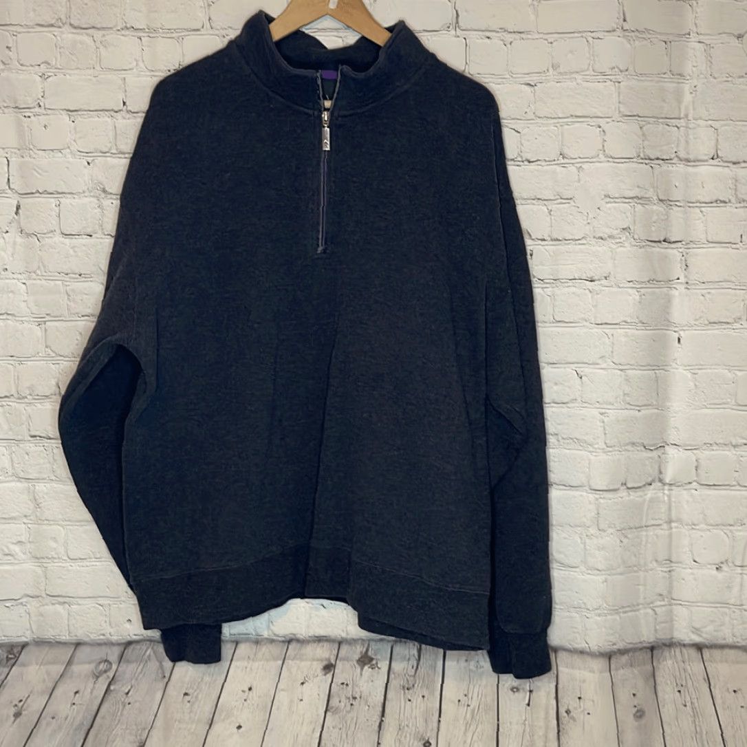 Orvis VINTAGE Orvis Men’s 1/4 Zip Dark Gray Sweater XXL Pullover Size 2XL Mens Gray Long Sleeve Size US XXL / EU 58 / 5 - 2 Thumbnail