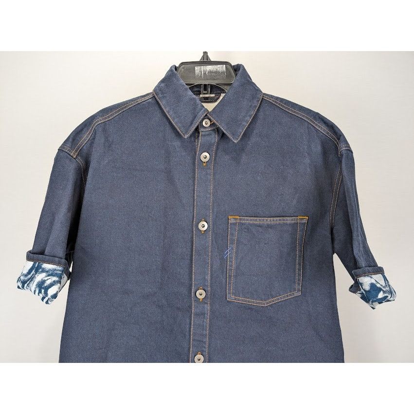 Burberry o1rshd1 Denim Shirt in Indigo Blue Size US S / EU 44-46 / 1 - 4 Thumbnail