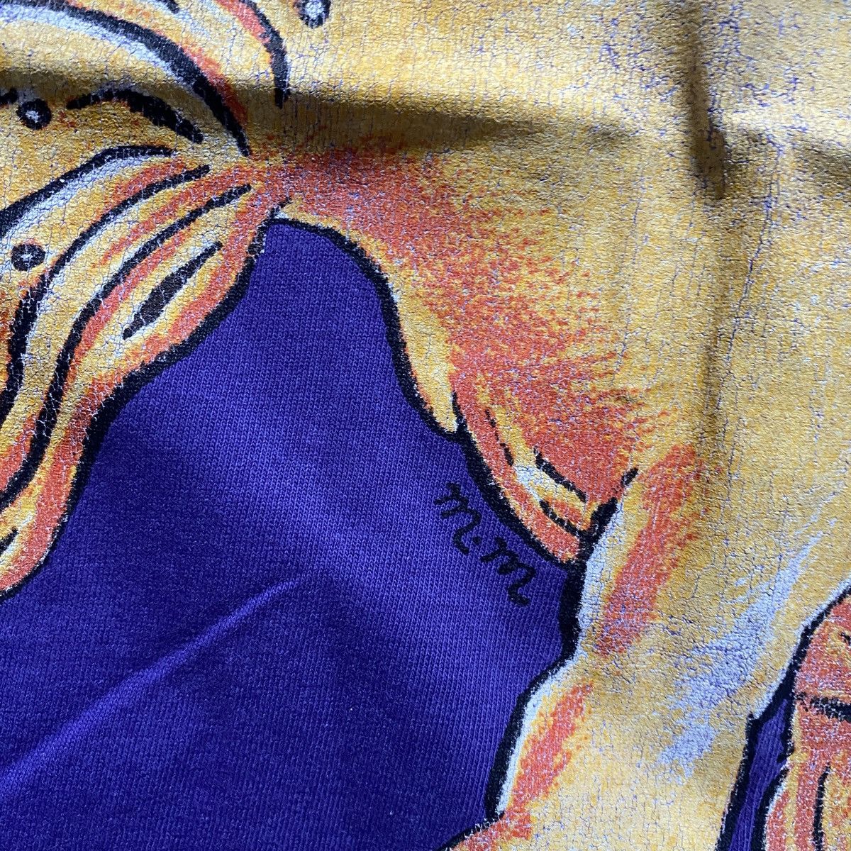 Mambo VINTAGE 1995 RARE MAMBO FISH AMAZING DESTRESSED T SHIRT 315 Size US XL / EU 56 / 4 - 8 Thumbnail