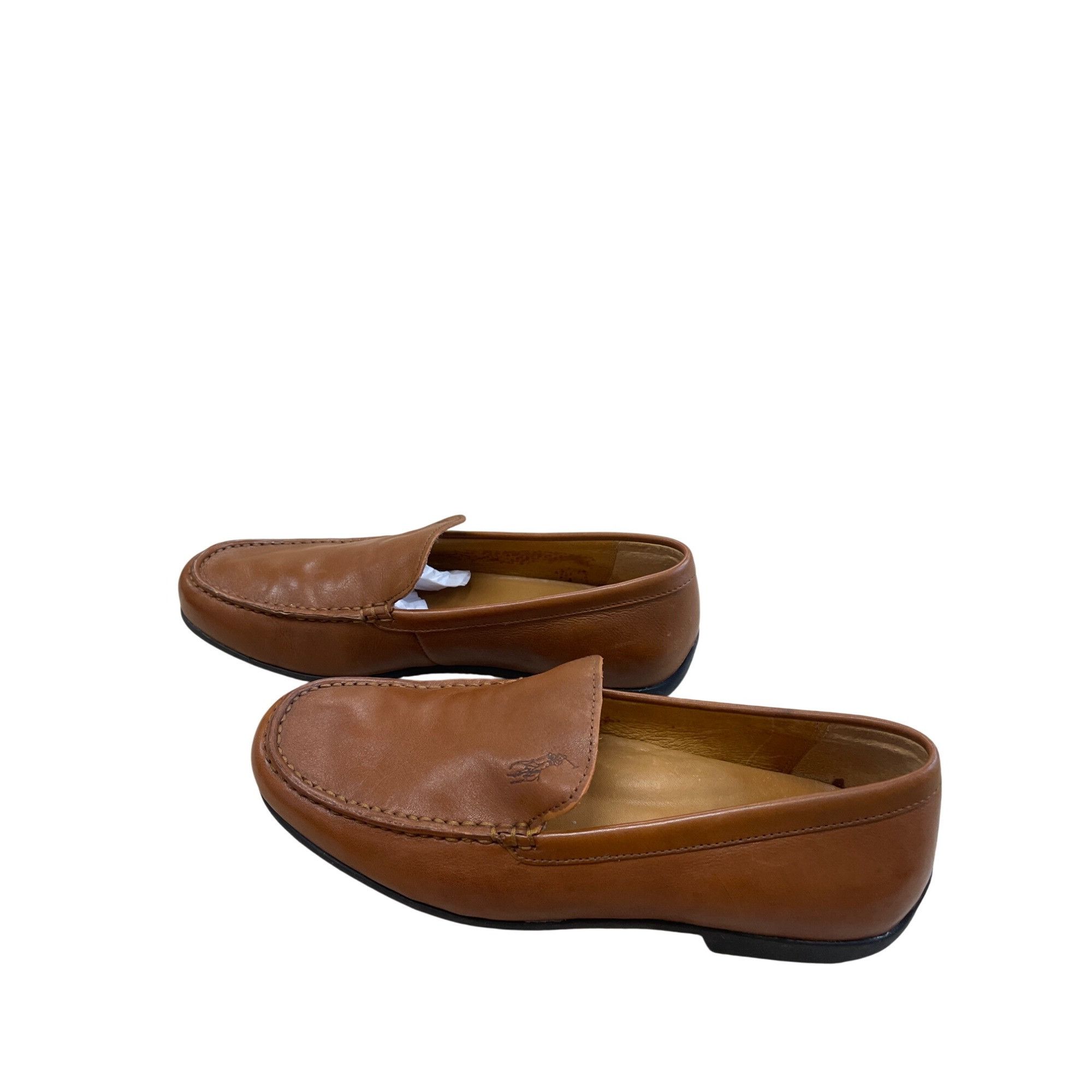 Polo Ralph Lauren Polo Ralph Lauren Allon Mens Brown Leather Slip-On Loafers S Size US 7.5 / EU 40-41 - 3 Thumbnail