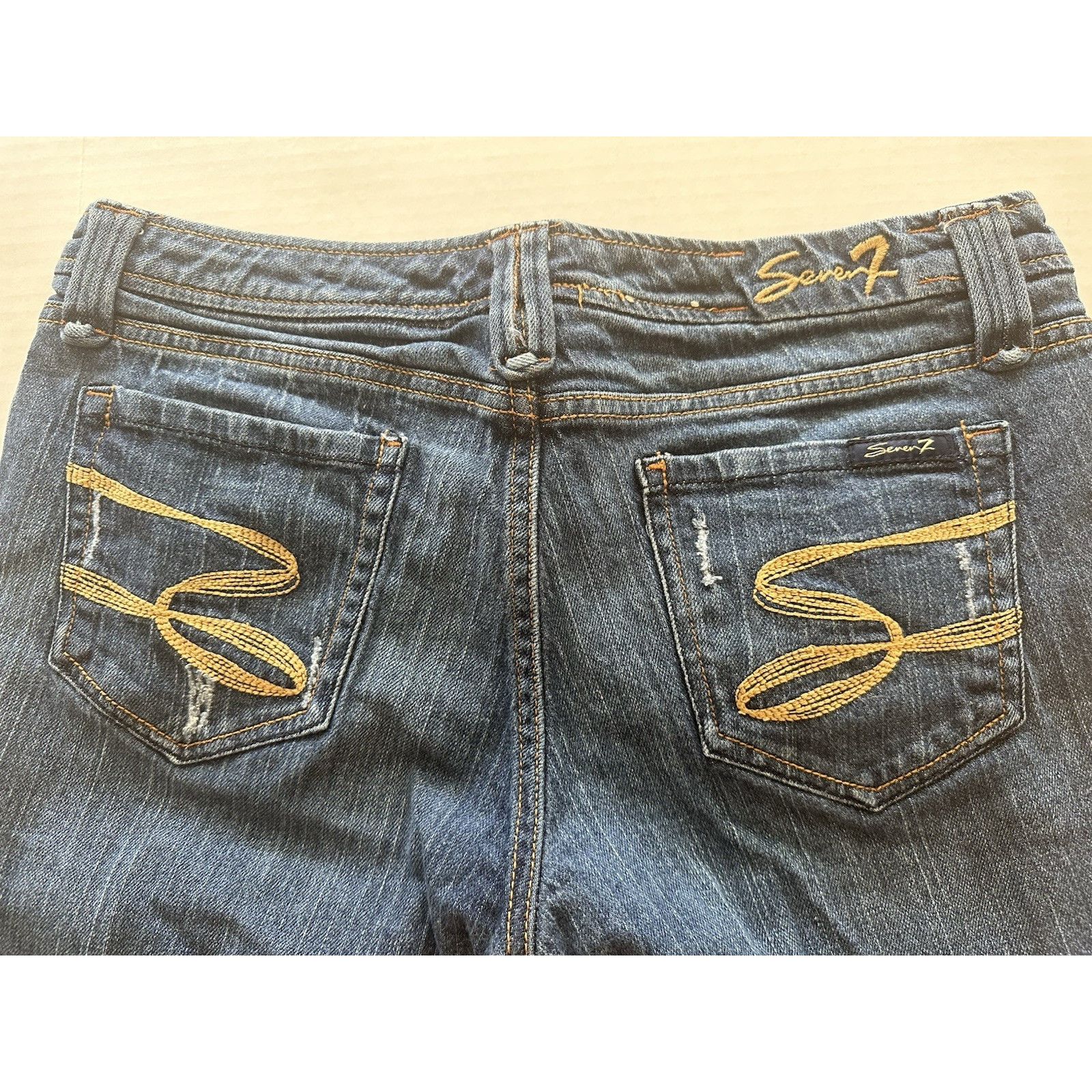 Seven 7 Seven7 Jeans Women's Denim Shorts Sz 30 Cutoff Summer Size 30" / US 8 / IT 44 - 8 Thumbnail