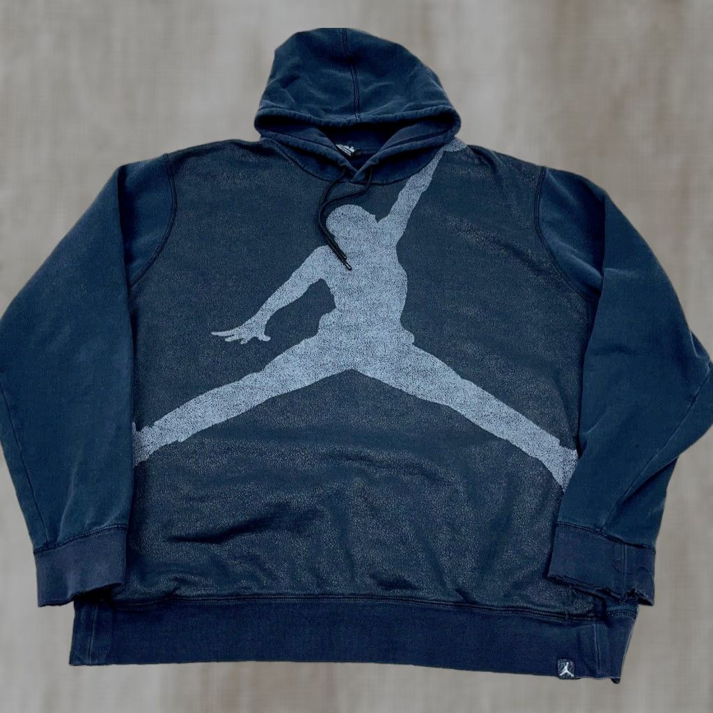Jordan Brand Jordan Hoodie Men XXL Black Sweatshirt Jump Man AOP All Over Faded Retro Size US XXL / EU 58 / 5 - 1 Thumbnail