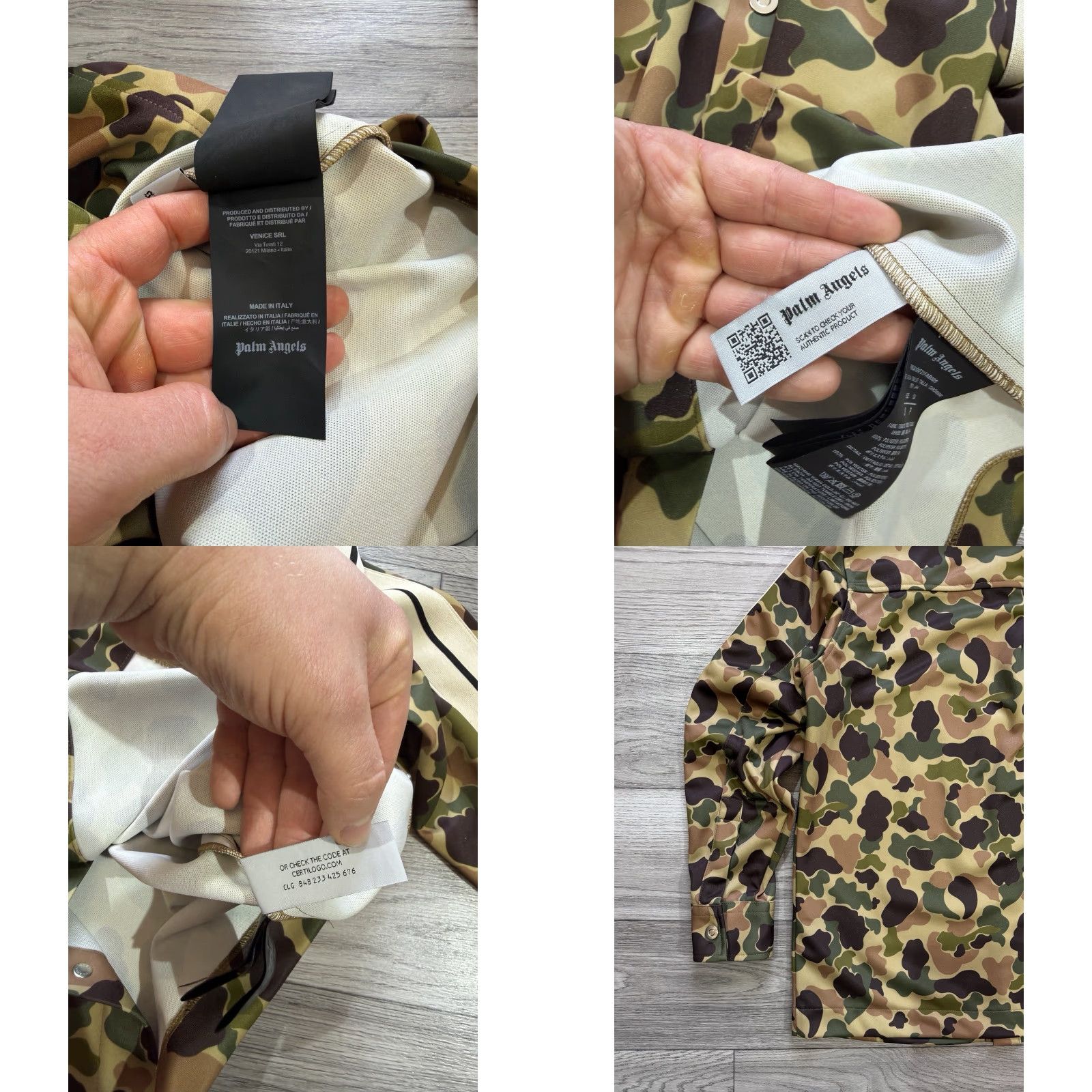 Palm Angels Palm Angels Camouflage Track Jacket Shirt Green Size S Long Sleeve Size US S / EU 44-46 / 1 - 10 Thumbnail