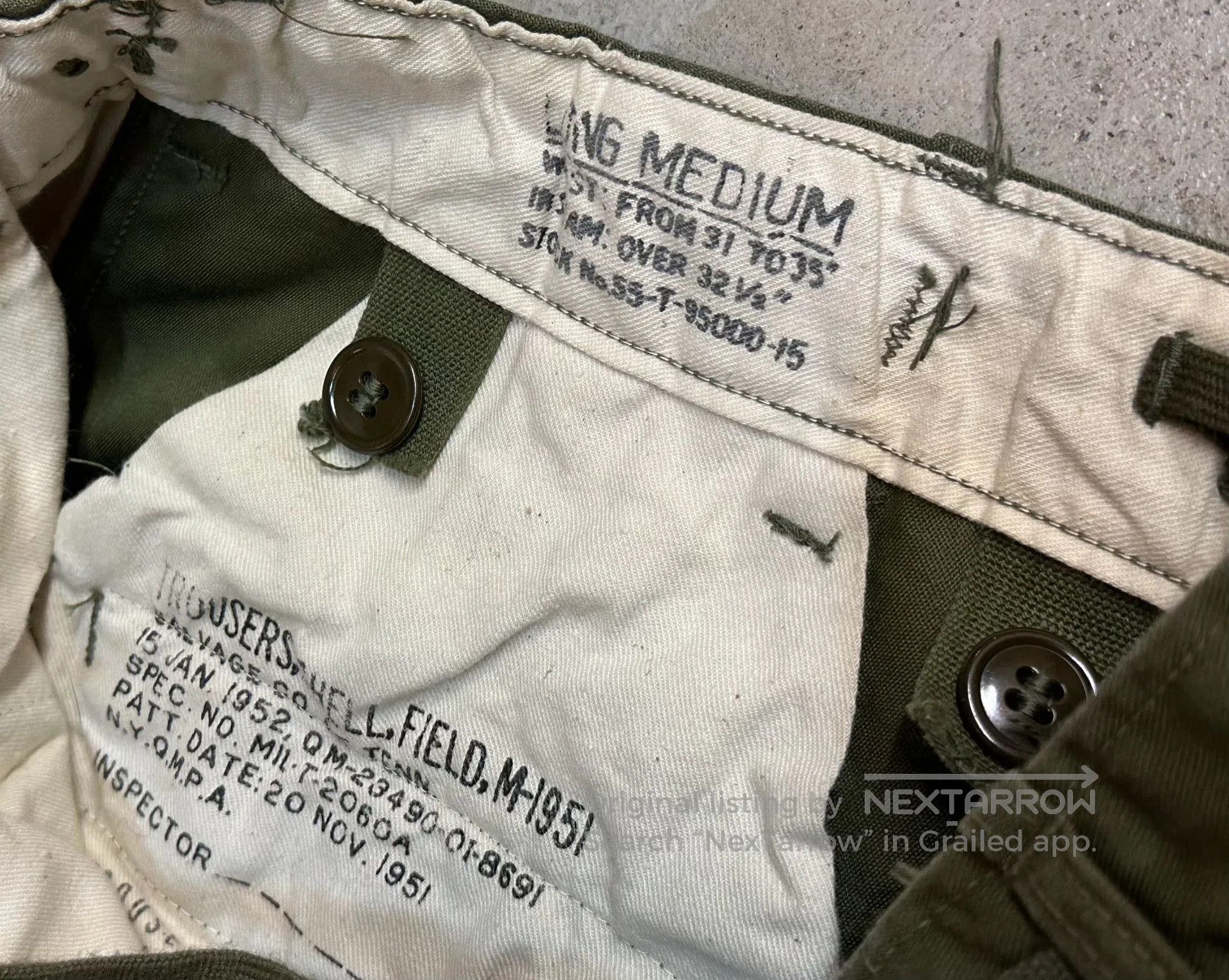 Vintage Vintage 50s US M51 Baggy Cargo Pants. Size US 31 - 5 Thumbnail