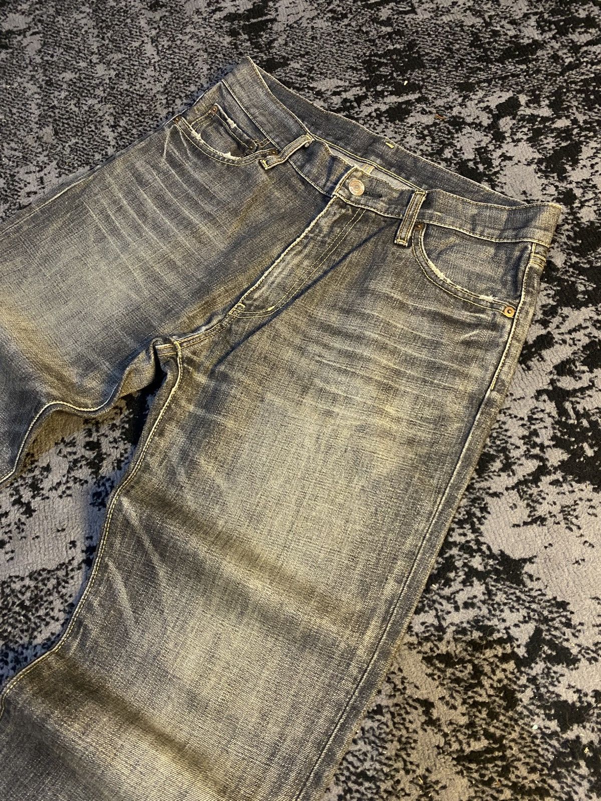 Kapital Vtg Rusty Uniqlo UJ S-002 Mud Wash Regular Jeans 🔥 Size US 32 / EU 48 - 9 Thumbnail