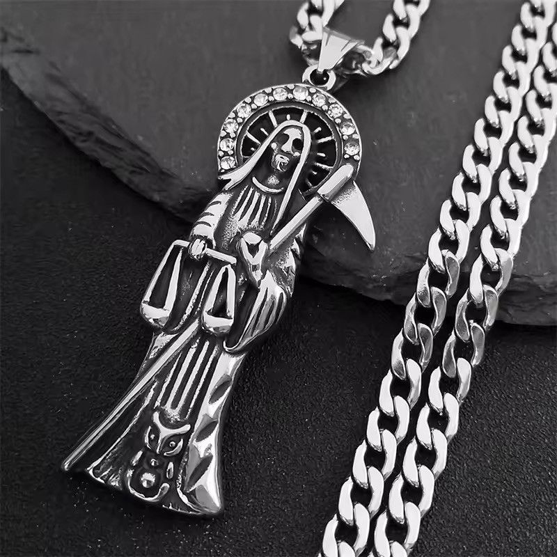 Other × Vintage Skeleton Gothic Punk Chain Necklace Size ONE SIZE - 2 Thumbnail