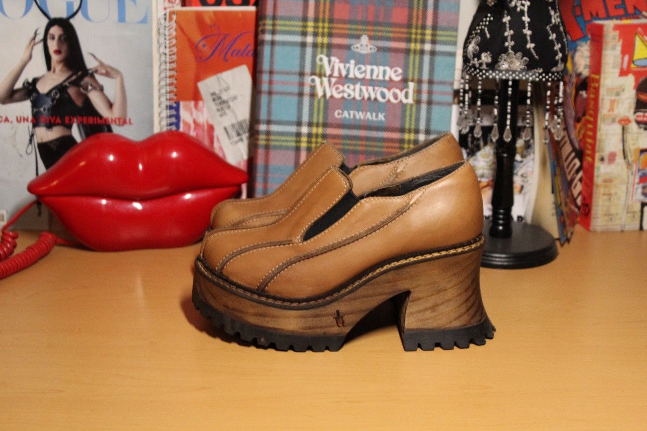 Other vintage london underground chunky wood platform Size US 6.5 / IT 36.5 - 1 Thumbnail