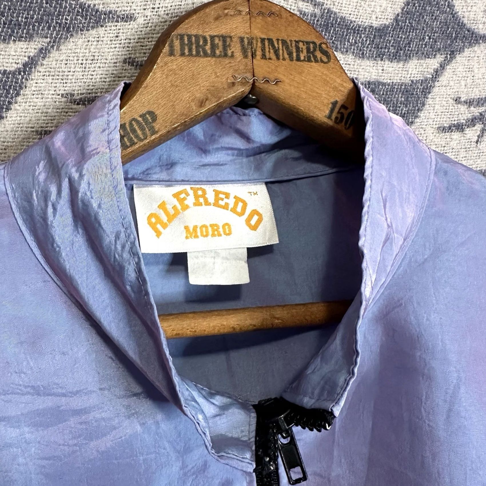 Vintage Alfredo Moro Windbreaker Shirt Men One Size Blue 1/4 Zip Nylon Pit to Pit 30” Length 30” Size US M / EU 48-50 / 2 - 4 Thumbnail