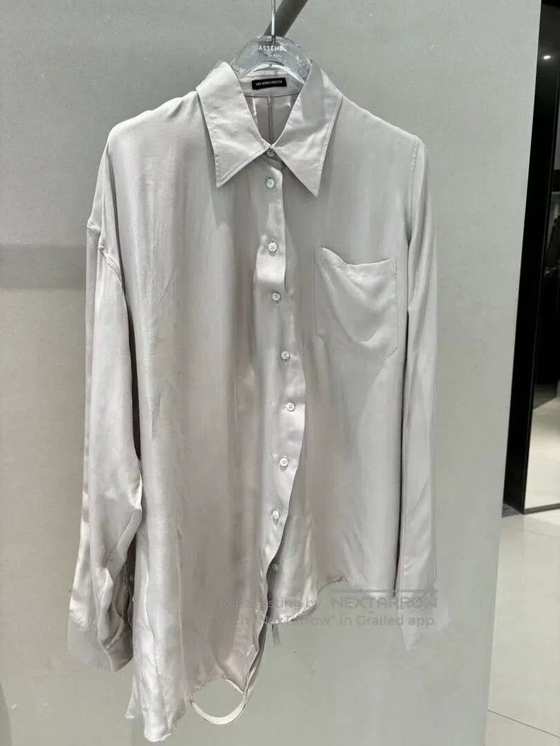 Ann Demeulemeester Ann Demeulemeester Size L silk irregular shirt Size US L / EU 52-54 / 3 - 1 Thumbnail