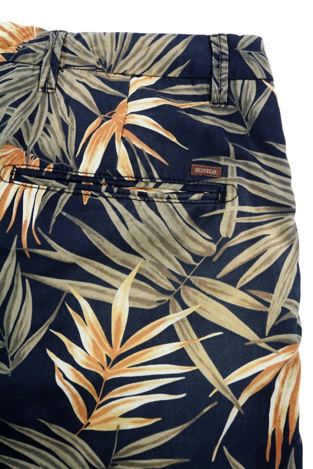 Scotch & Soda W31 Chino Dark Leafs Patterned Zip Fly Logo 84161 Size US 31 - 5 Thumbnail