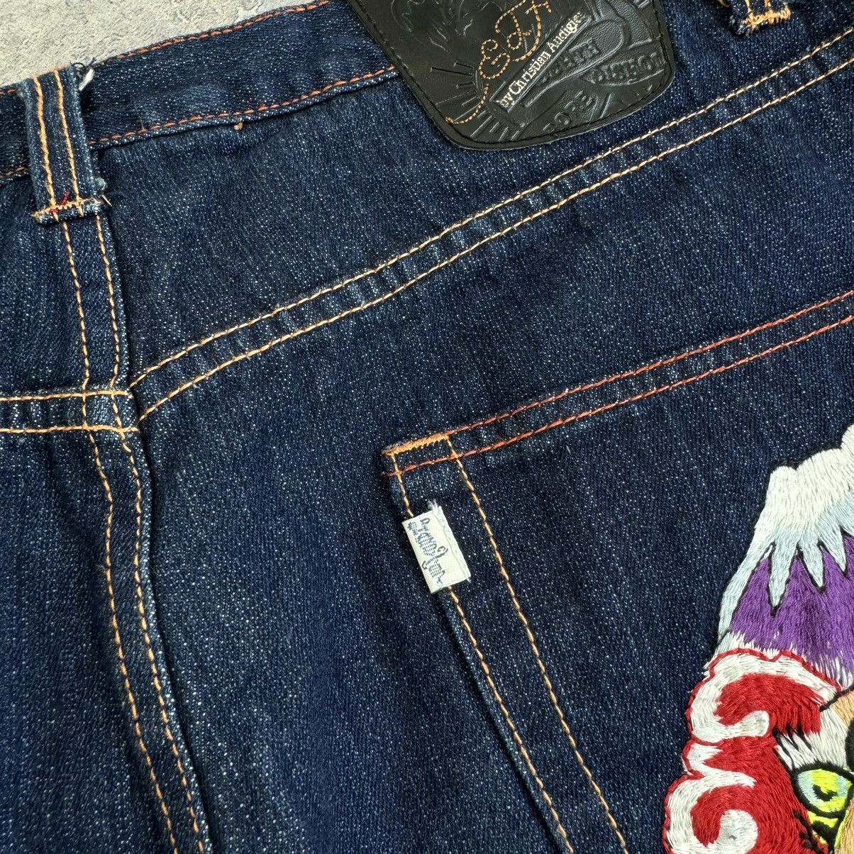 Ed Hardy 2008 💥 ED HARDY EMBROIDERED TIGER AWARE JORTS SHORTS Y2K Size US 40 / EU 56 - 7 Thumbnail