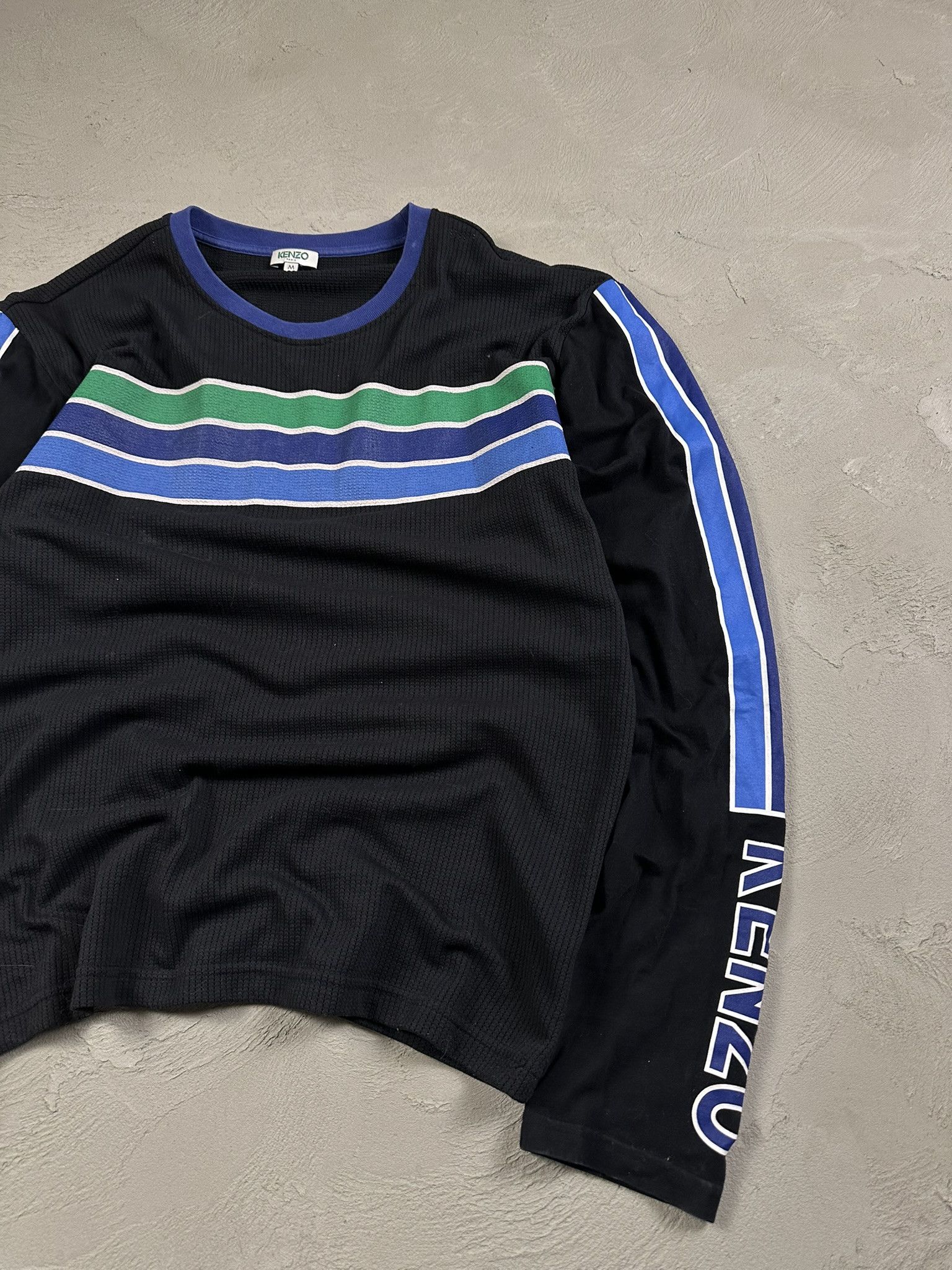 Kenzo Kenzo Paris Logo Longsleeve Stripped T-shirt Size US M / EU 48-50 / 2 - 3 Thumbnail