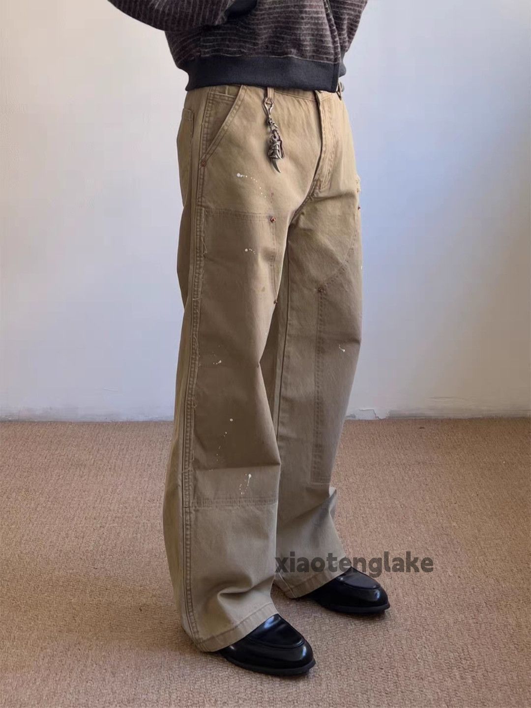 Jean zx vintage faded wide Leg carpenter cargo paint jeans Size US 30 / EU 46 - 5 Thumbnail