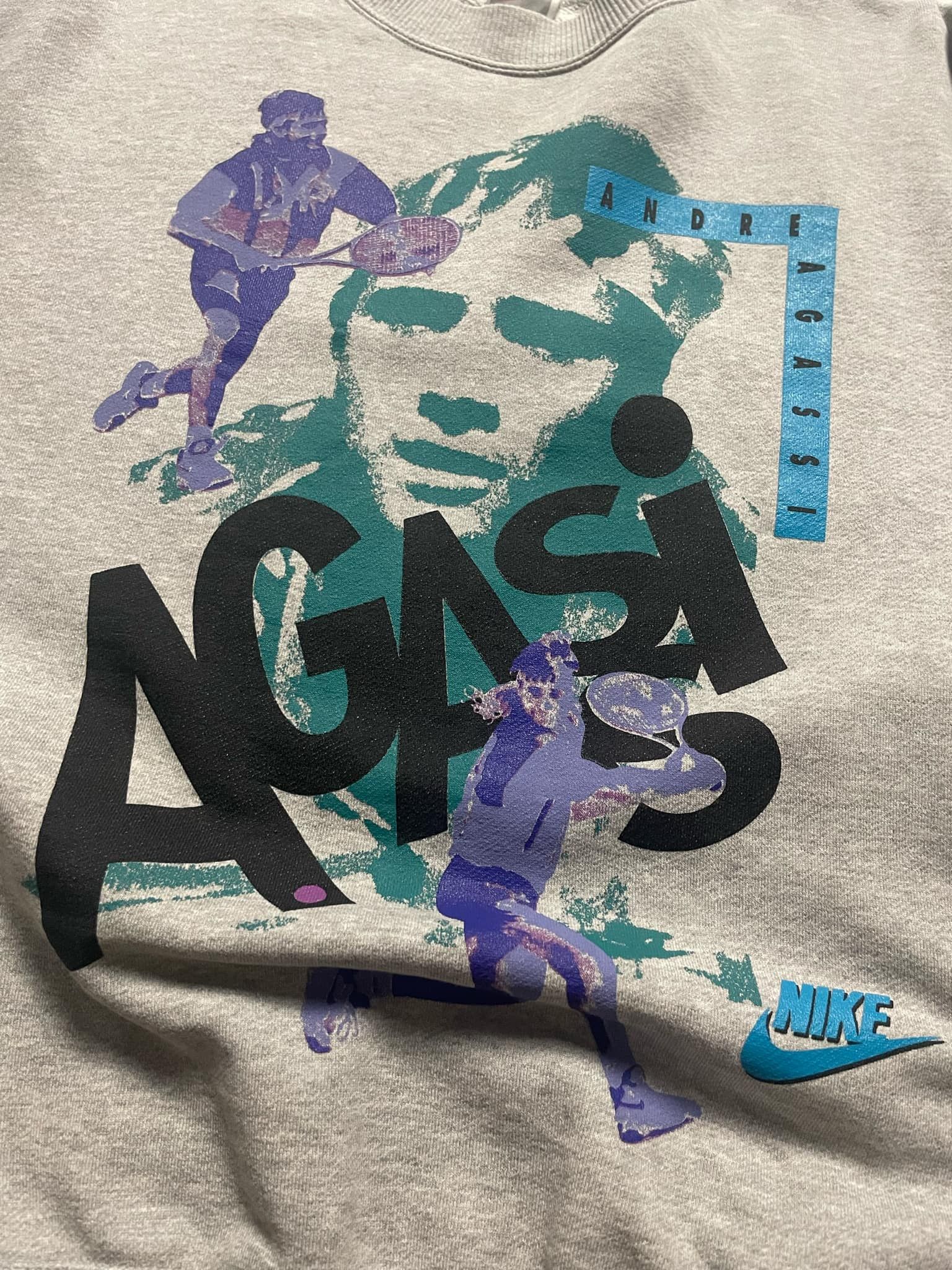 Vintage Vintage Nike Andre Agassi Sweatshirt Size US L / EU 52-54 / 3 - 4 Thumbnail