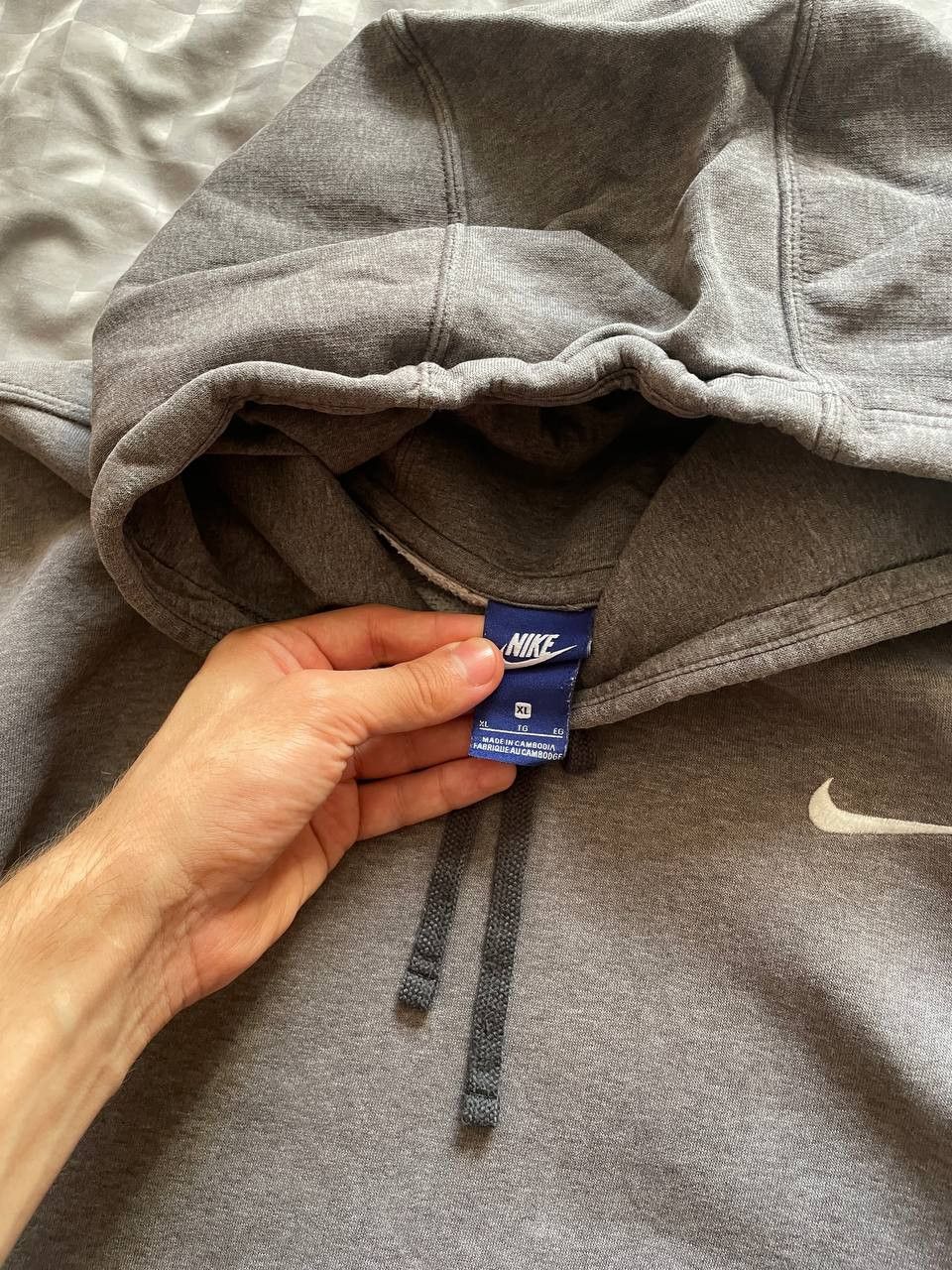 Nike Vintage Nike Hoodie Sweater thrashed sun faded swoosh check Size US XL / EU 56 / 4 - 8 Thumbnail