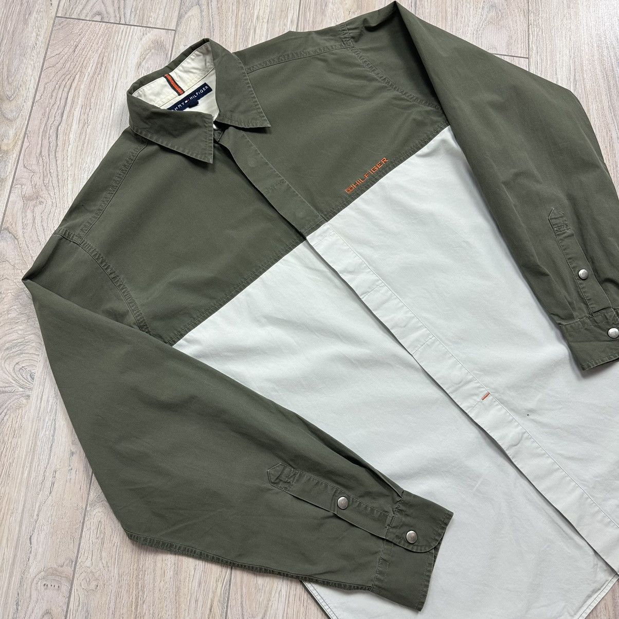Polo Ralph Lauren Vintage Tommy Hilfiger Y2K Military Tactical Olive Shirt Size US M / EU 48-50 / 2 - 3 Thumbnail